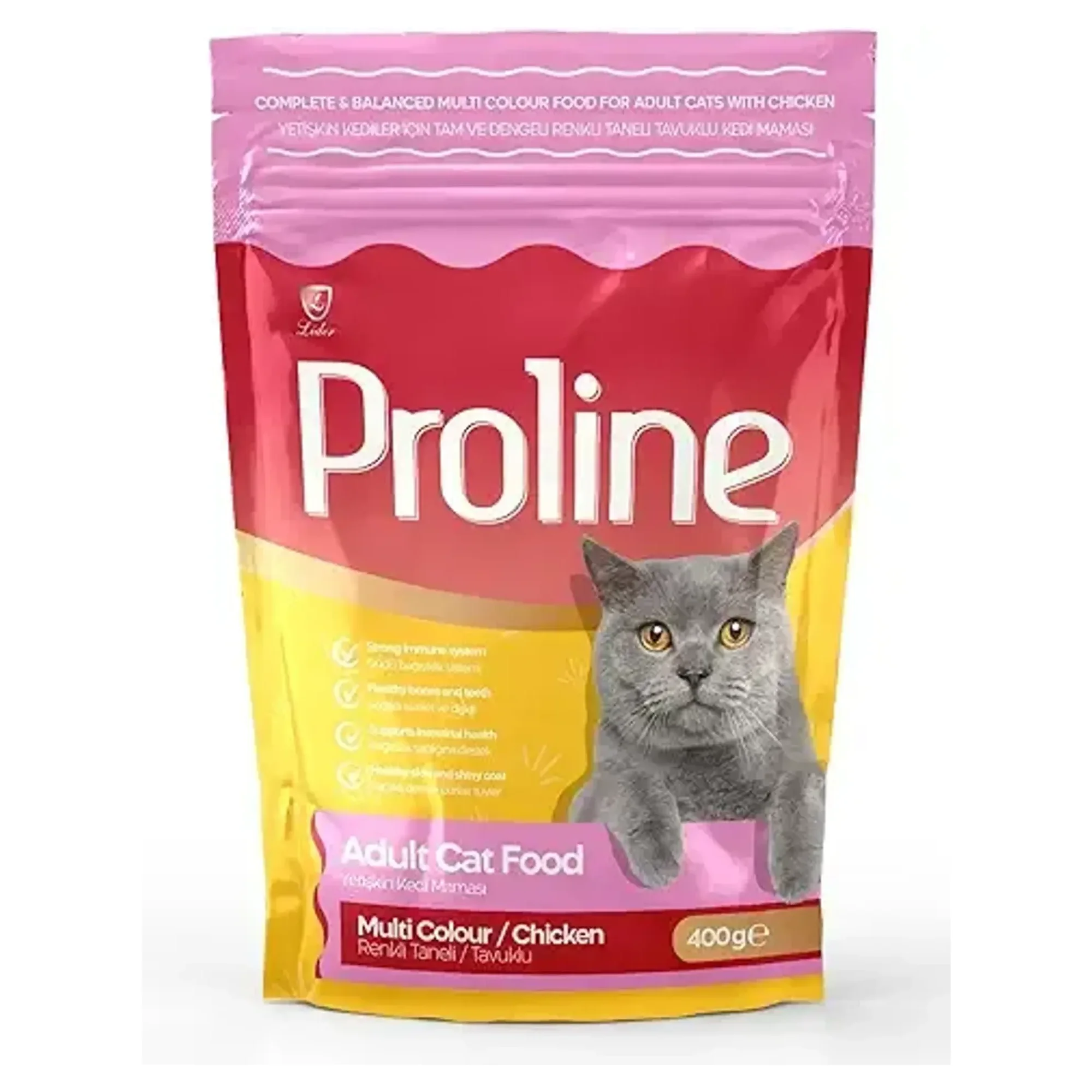 Proline Proline Multicolor Tavuklu Yetişkin Kedi Maması 400 G