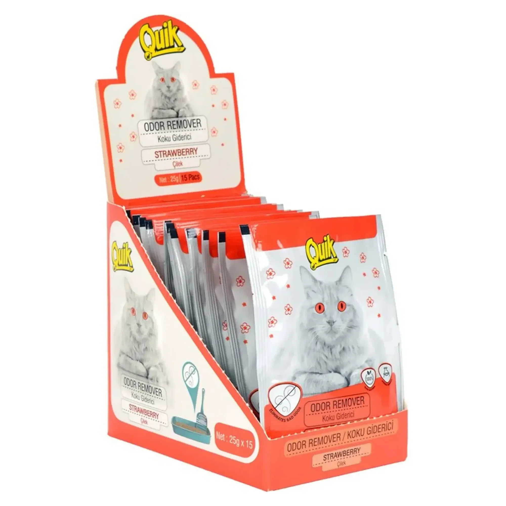 Quik Çilekli Koku Giderici 25 G — Leke ve Koku Gidericiler, 26 g — Görsel 2