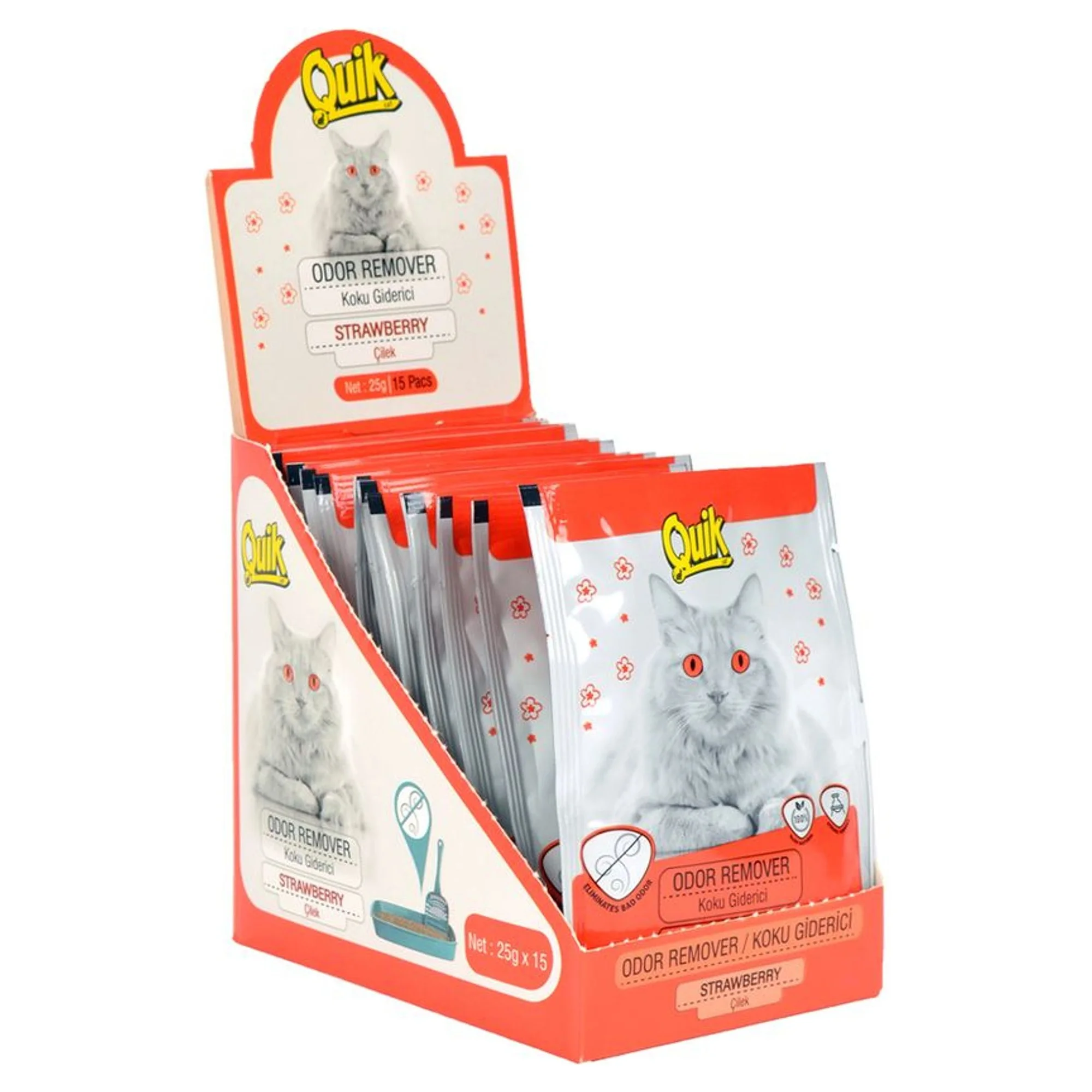 Quik Quik Çilekli Koku Giderici 15x25 G — Leke ve Koku Gidericiler — Görsel 2