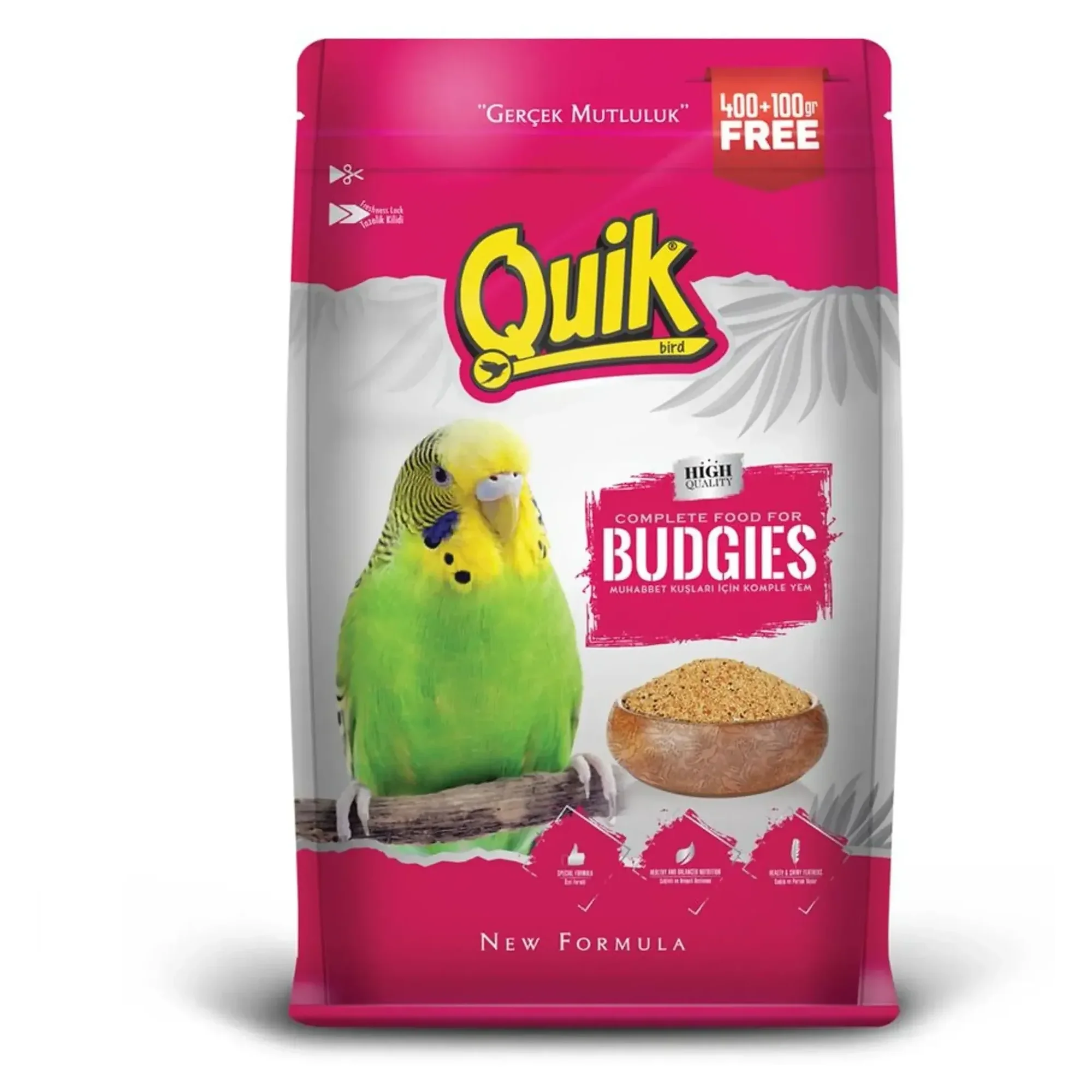 Quik Quik Muhabbet Kuşu Yemi 400+100 G — Muhabbet Kuşu Yemleri, 565 g — Görsel 4