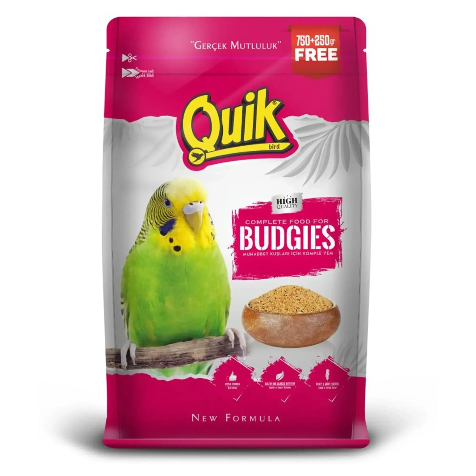 Quik Quik Muhabbet Yemi 750+250 G — Muhabbet Kuşu Yemleri, 1 kg — Görsel 3