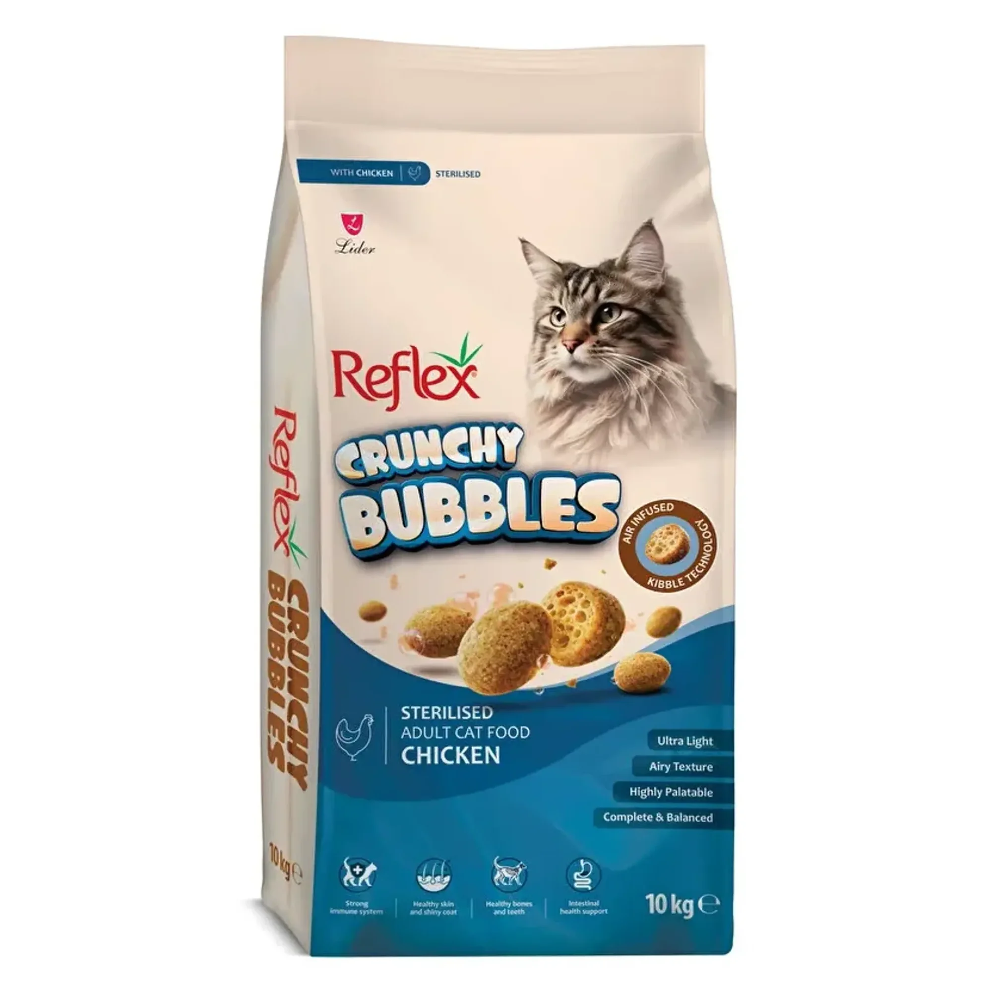 Reflex Crunchy Bubbles Tavuk Kısırlaştırılmış Yetişkin Kedi Maması 10 KG — 10.1 kg — Görsel 4