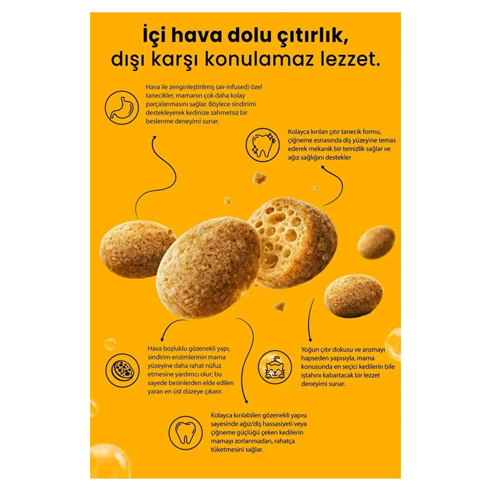 Reflex Crunchy Bubbles Urinary Tavuklu Yetişkin Kedi Maması 10 KG — 10.1 kg — Görsel 3