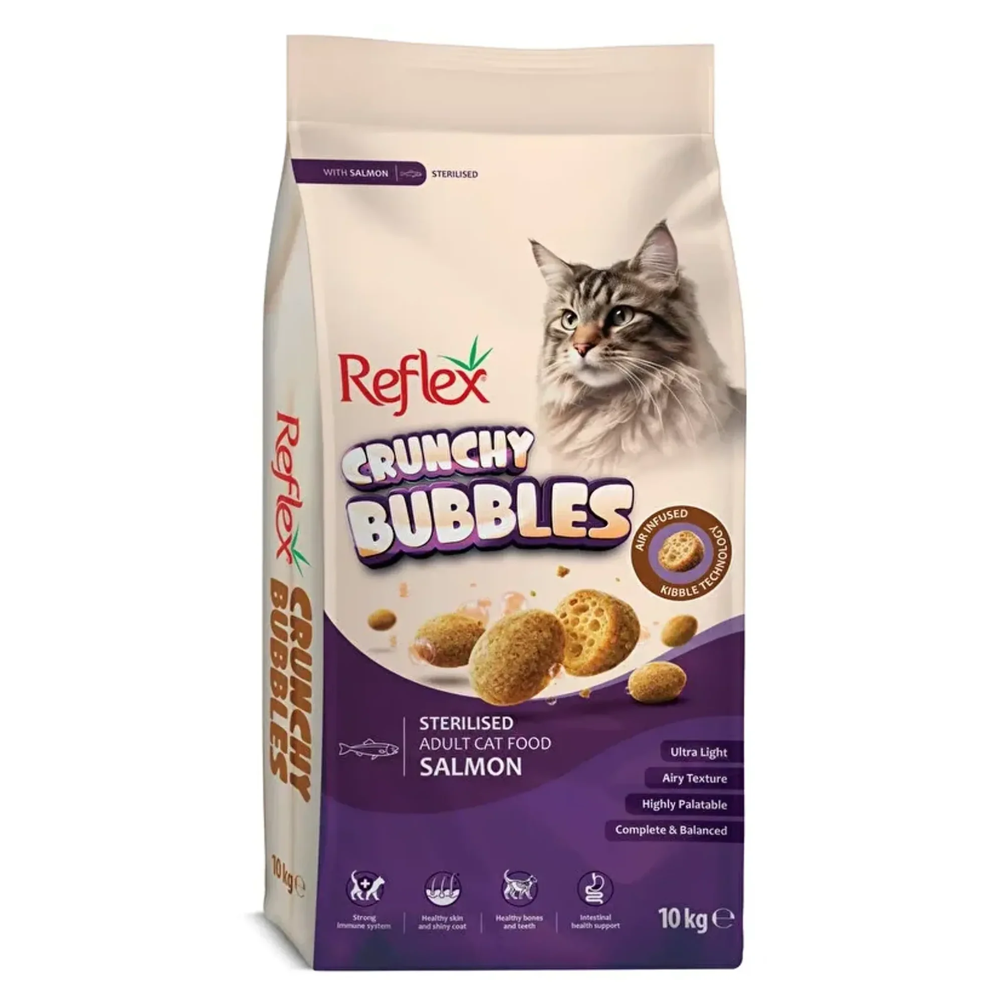 Reflex Crunchy Bubbles Somonlu Kısırlaştırılmış Yetişkin Kedi Maması 10 KG — 10.1 kg — Görsel 4