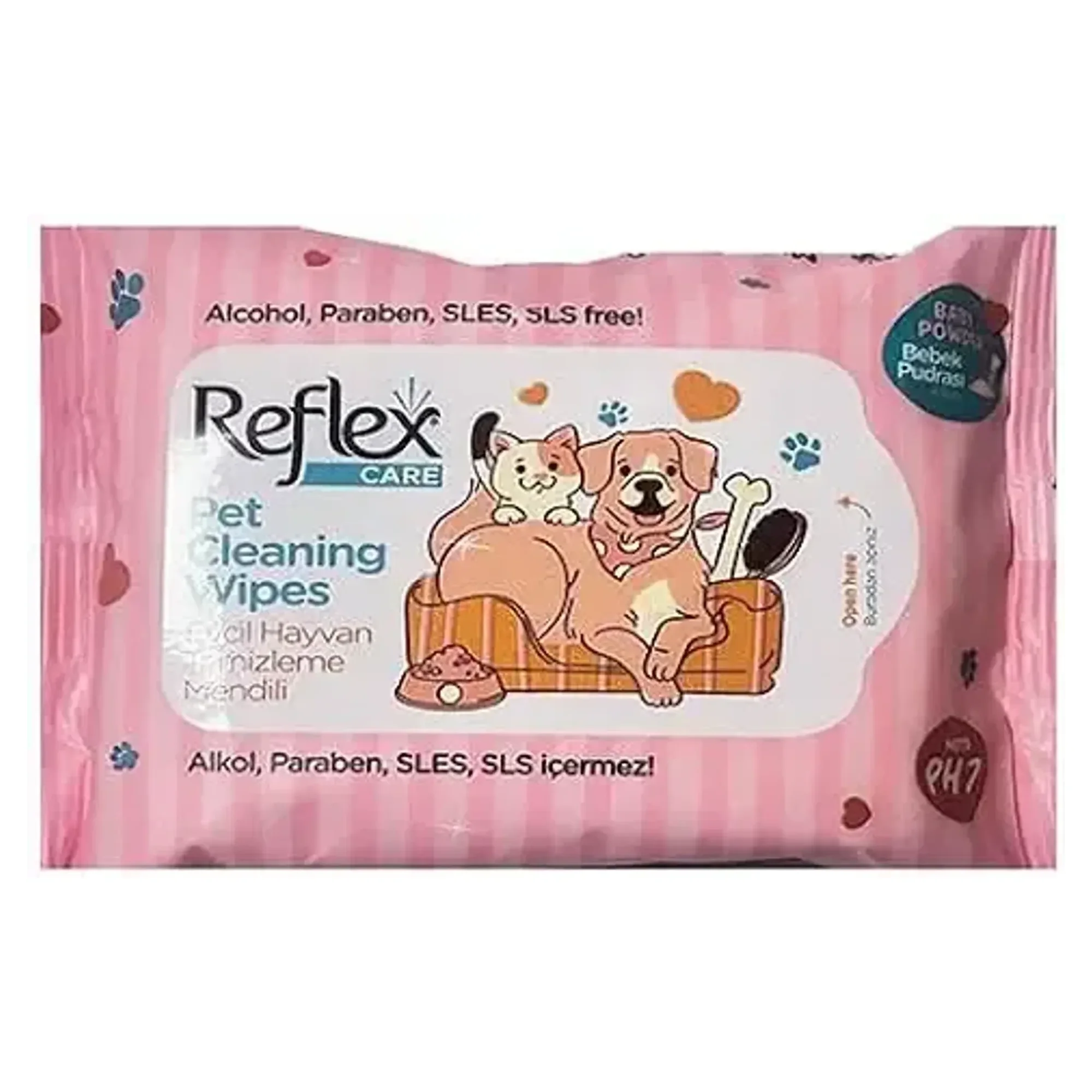 Reflex Reflex Care Evcil Hayvanlar İçin Çok Amaçlı Hijyenik Temizleme Havlusu 50’li
