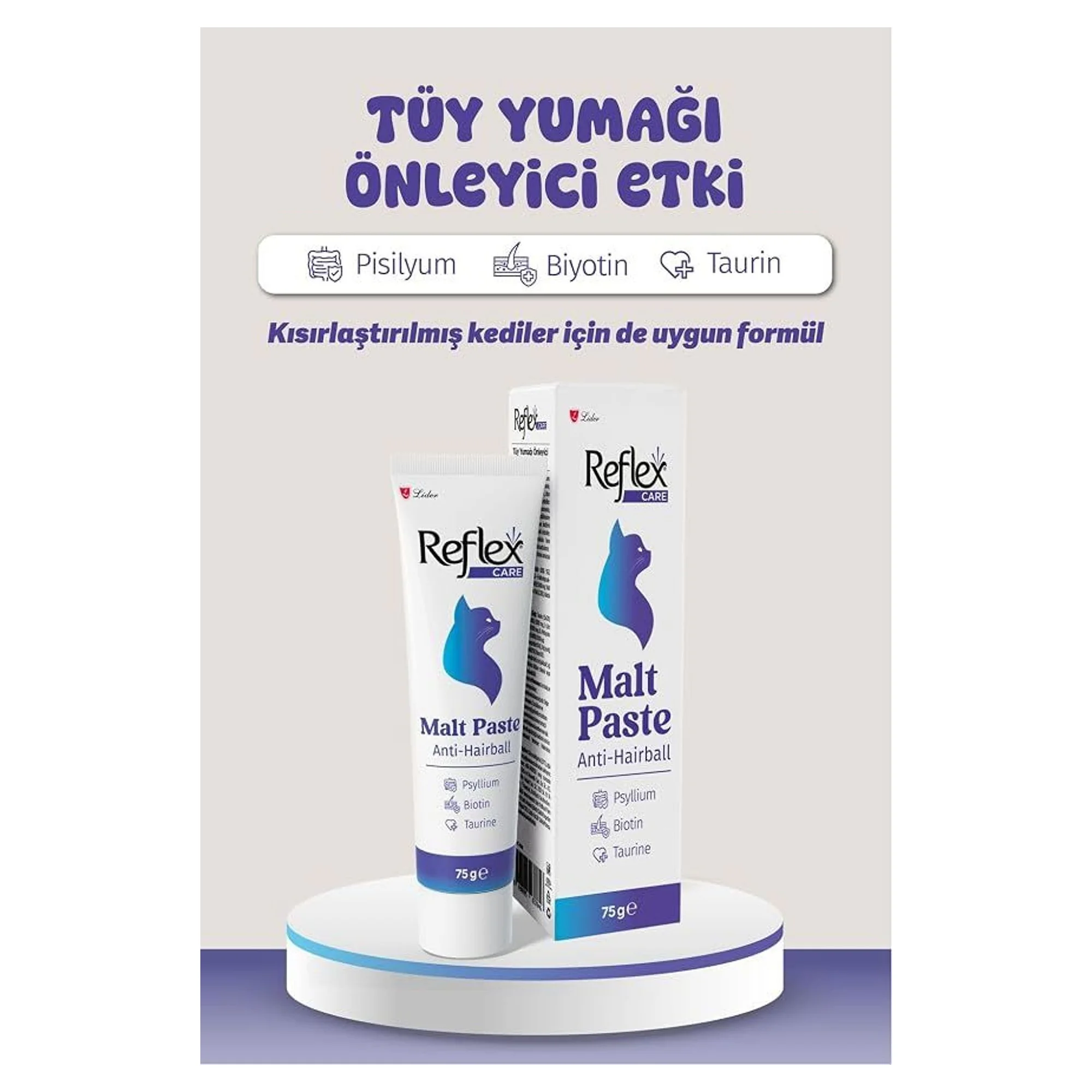 Reflex Care Tüy Yumağı Önleyici Malt Macun 75G — Takviye ve Vitaminler — Görsel 2
