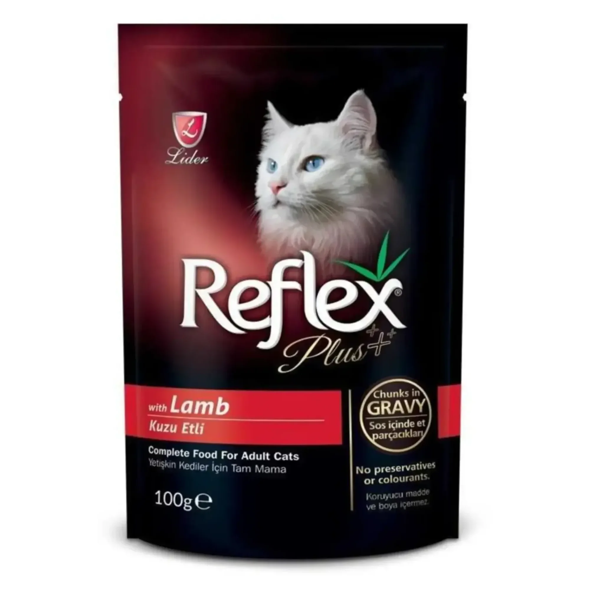 Reflex Plus Kuzulu Pouch Kedi Konserve Sos  İçinde Et Parçacıklı 100 gr