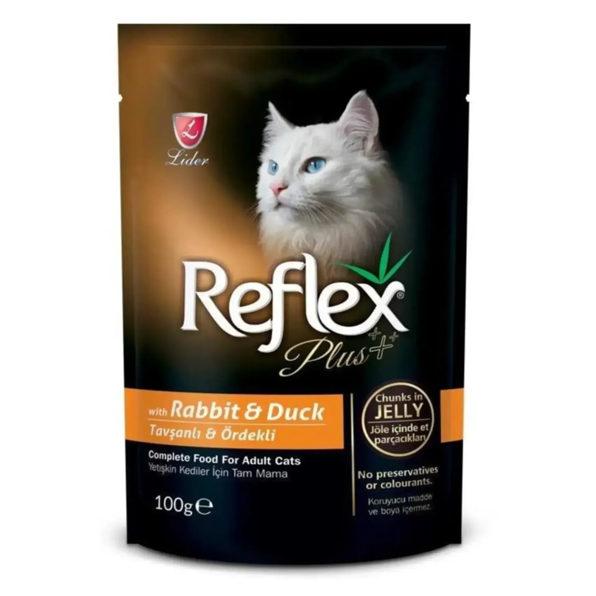 Reflex Plus Tavşan ve Ördekli Pouch Kedi Konserve Jöle İçinde Et Parçacıklı 100 gr