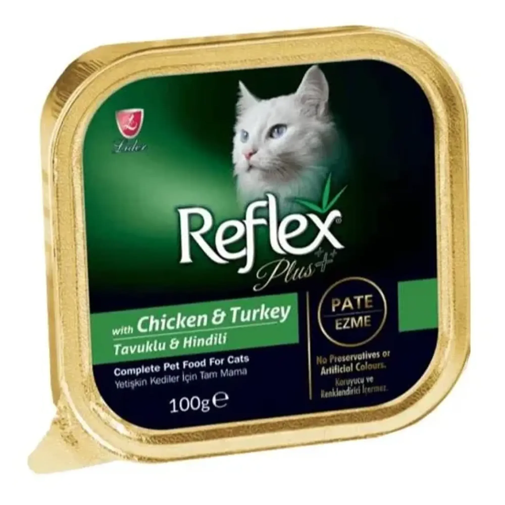 Reflex Plus Tavuk ve Hindili Kedi Konserve Pate Aluminyum 100 gr