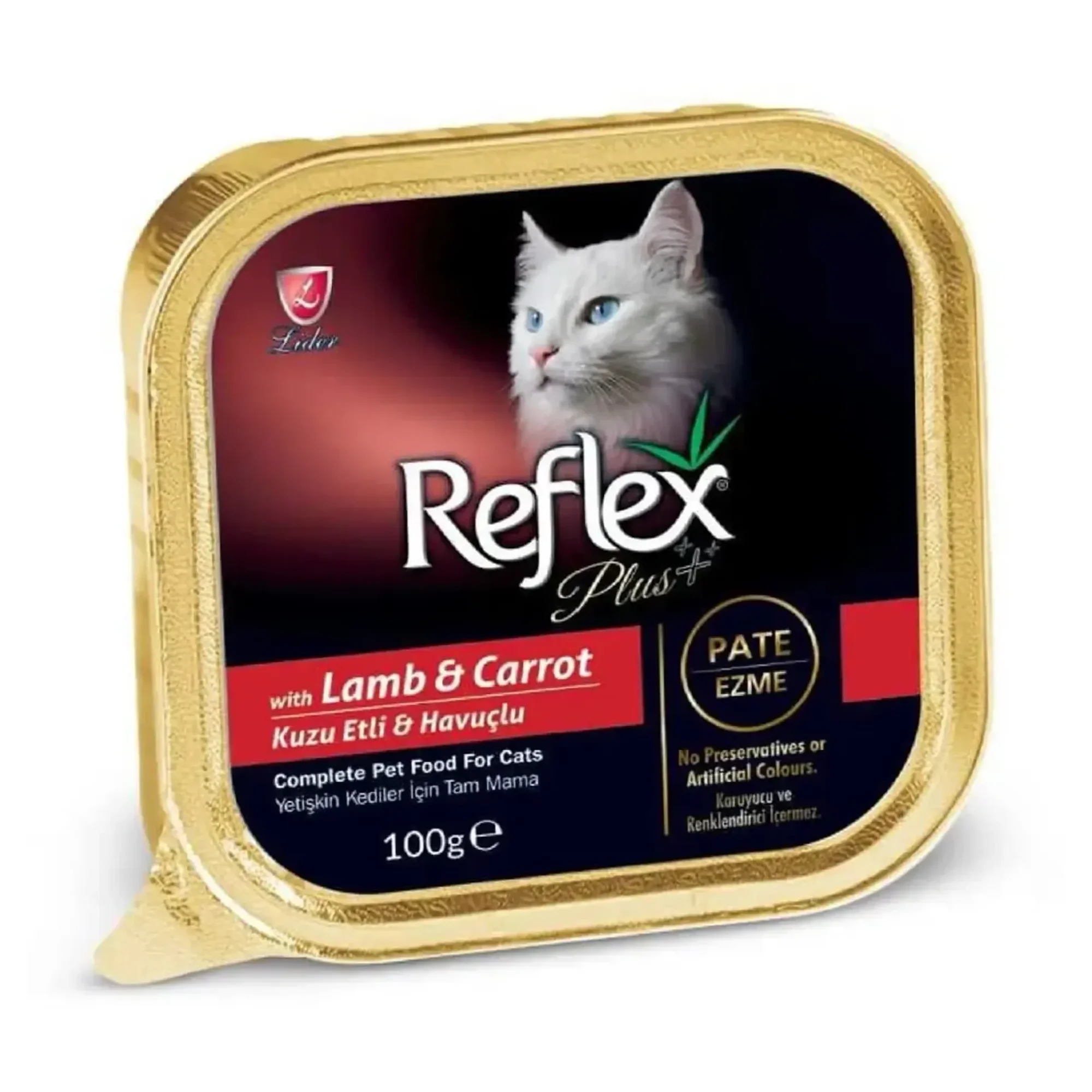 Reflex Plus Kuzu ve Havuçlu Kedi Konserve Pate  Aluminyum 100 G