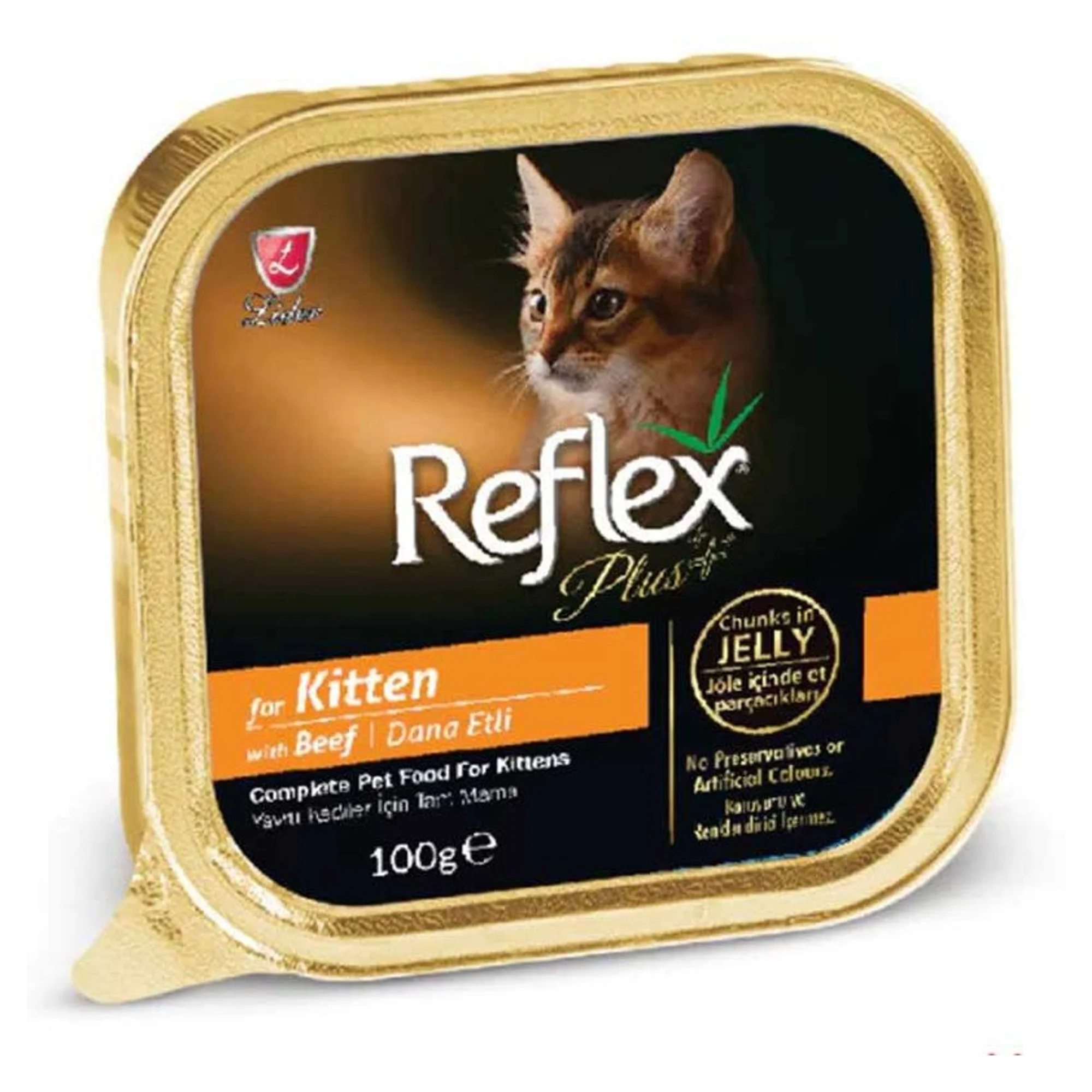 Reflex Plus Yavru Kedi Jöle İçin Dana Etli Et Parça 100 G