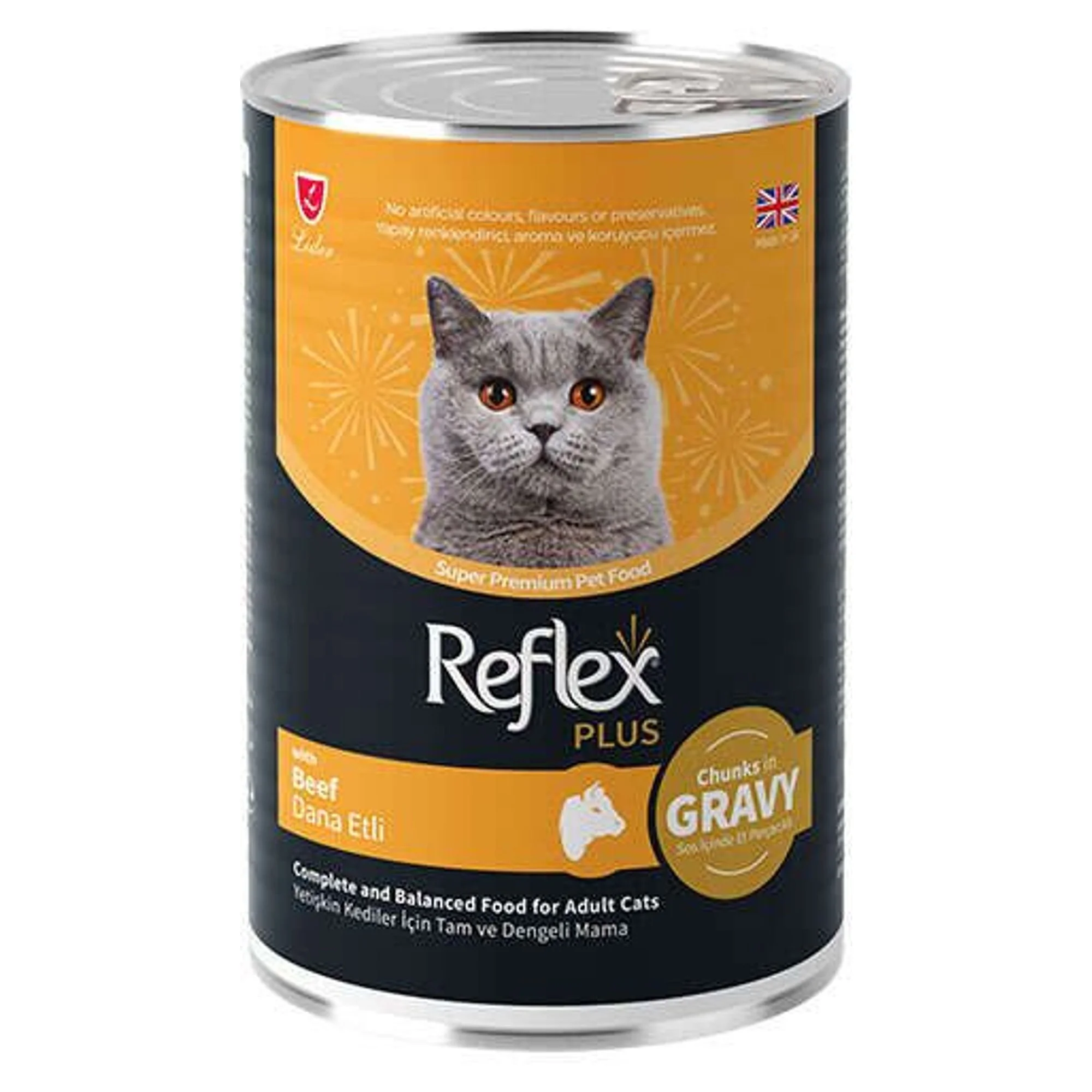 Reflex Plus Reflex Plus Dana Etli Sos İçinde Et Parçacıklı Kedi Konservesi 400 G