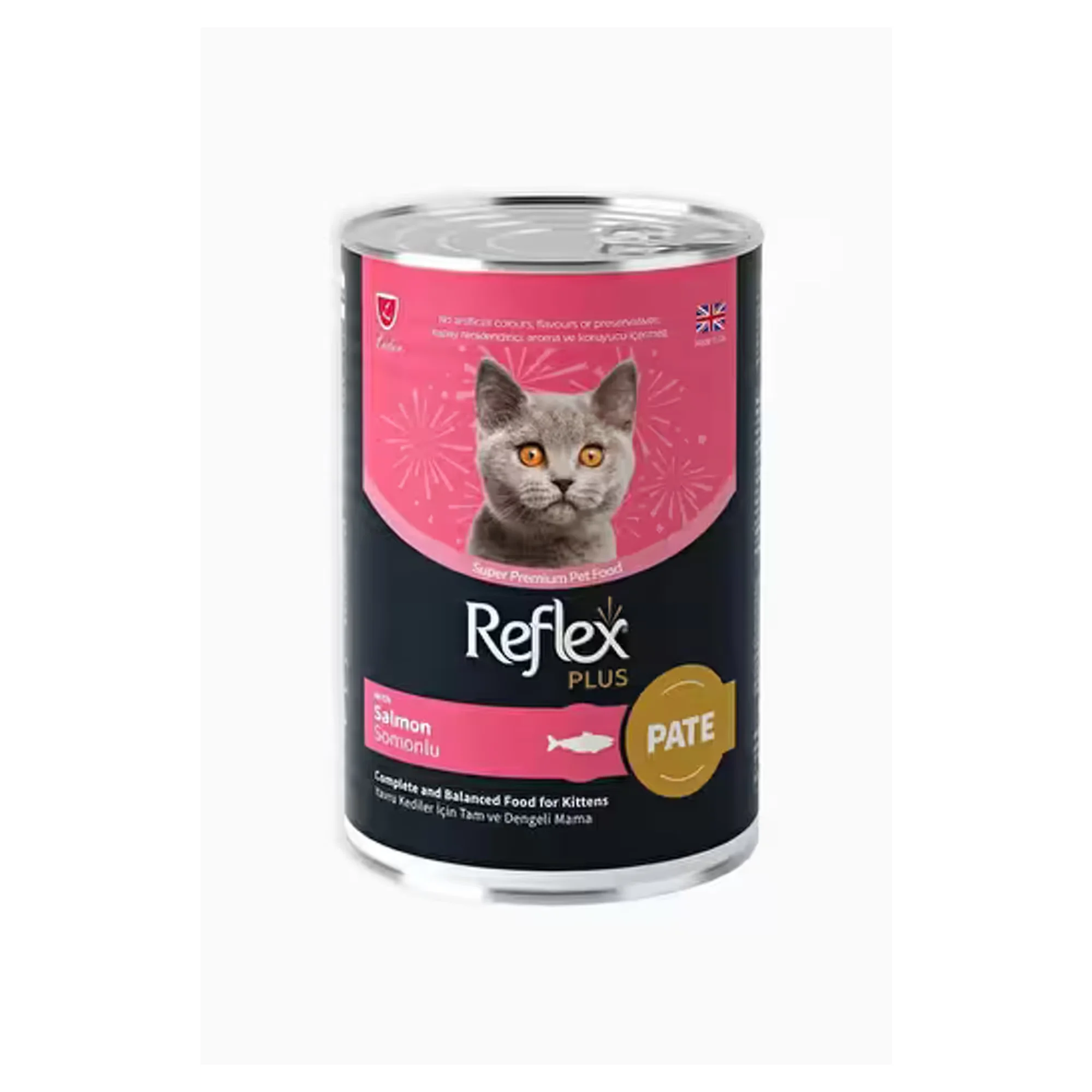Reflex Plus Pate İçinde Et Parçacıklı Somonlu Yavru Kedi Maması 395 G