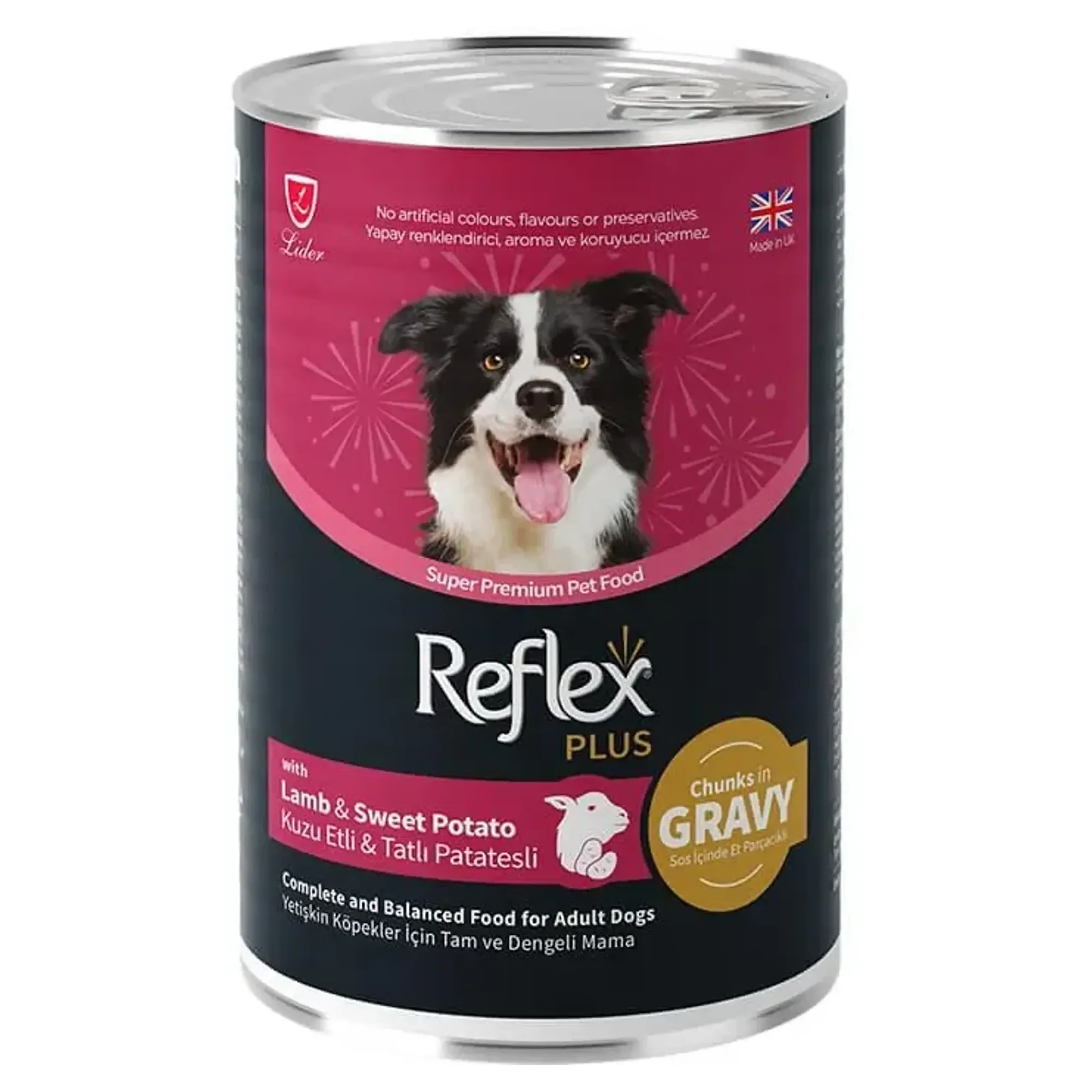 Reflex Plus Soslu Kuzulu Patatesli Köpek Konservesi 400 G