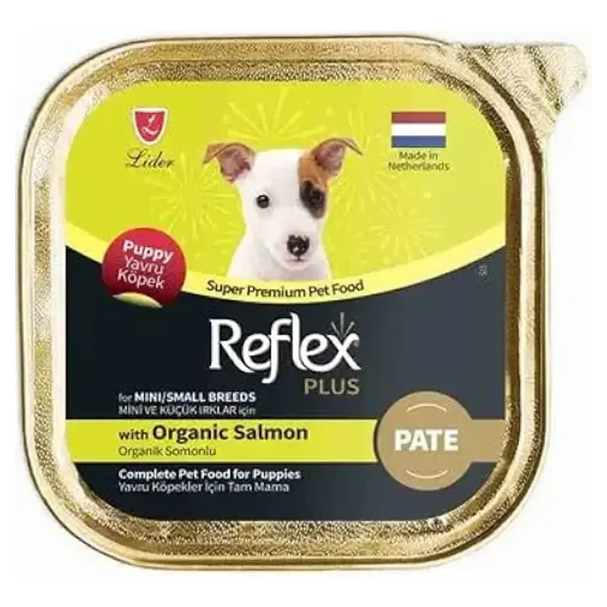 Reflex Plus Pate Organik Somonlu Mini ve Küçük Irklar İçin Yavru Köpek Maması 85 G