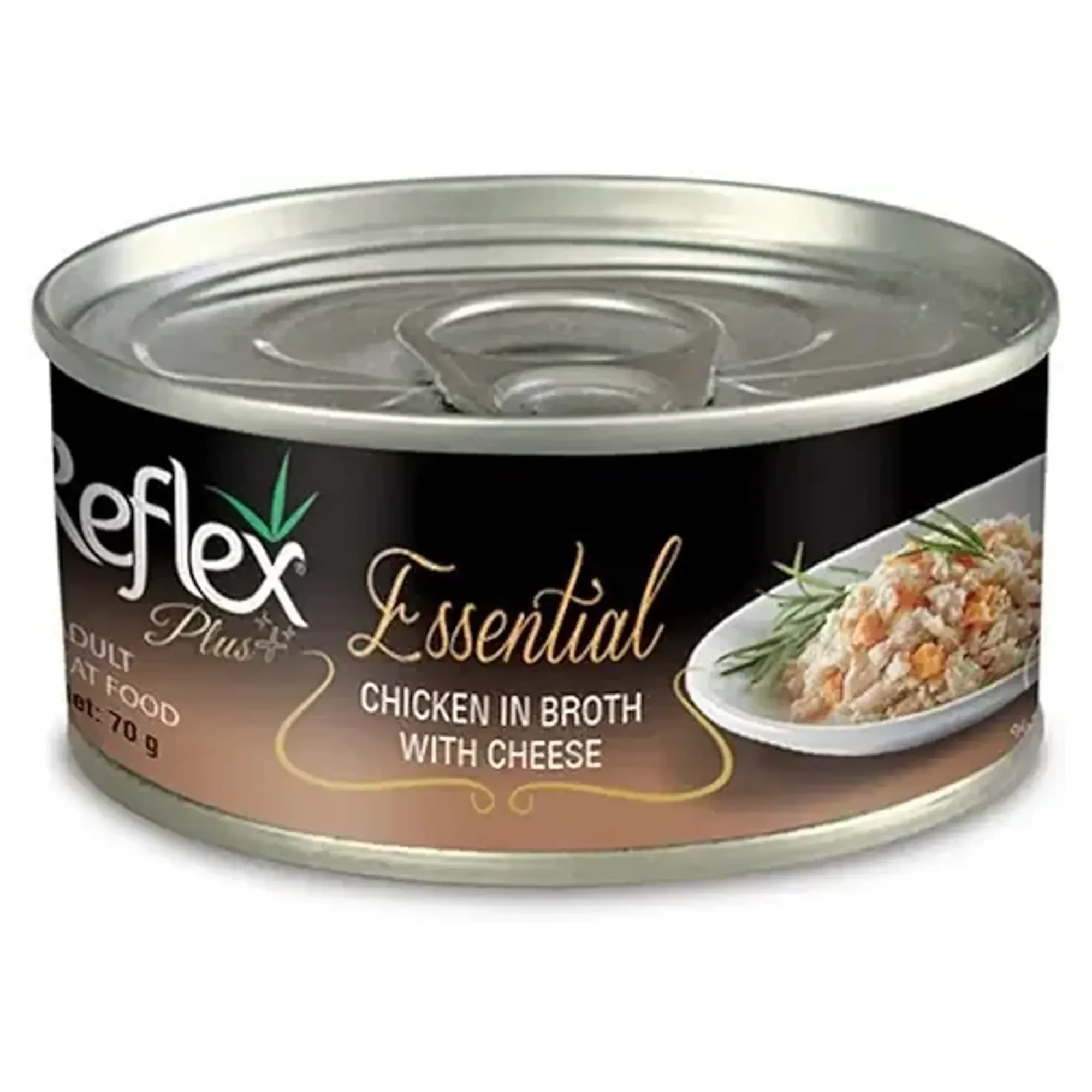 Reflex Plus Essential Tavuk ve Peynirli Et Suyu İçinde Yetişkin Kedi Yaş Maması 70 G