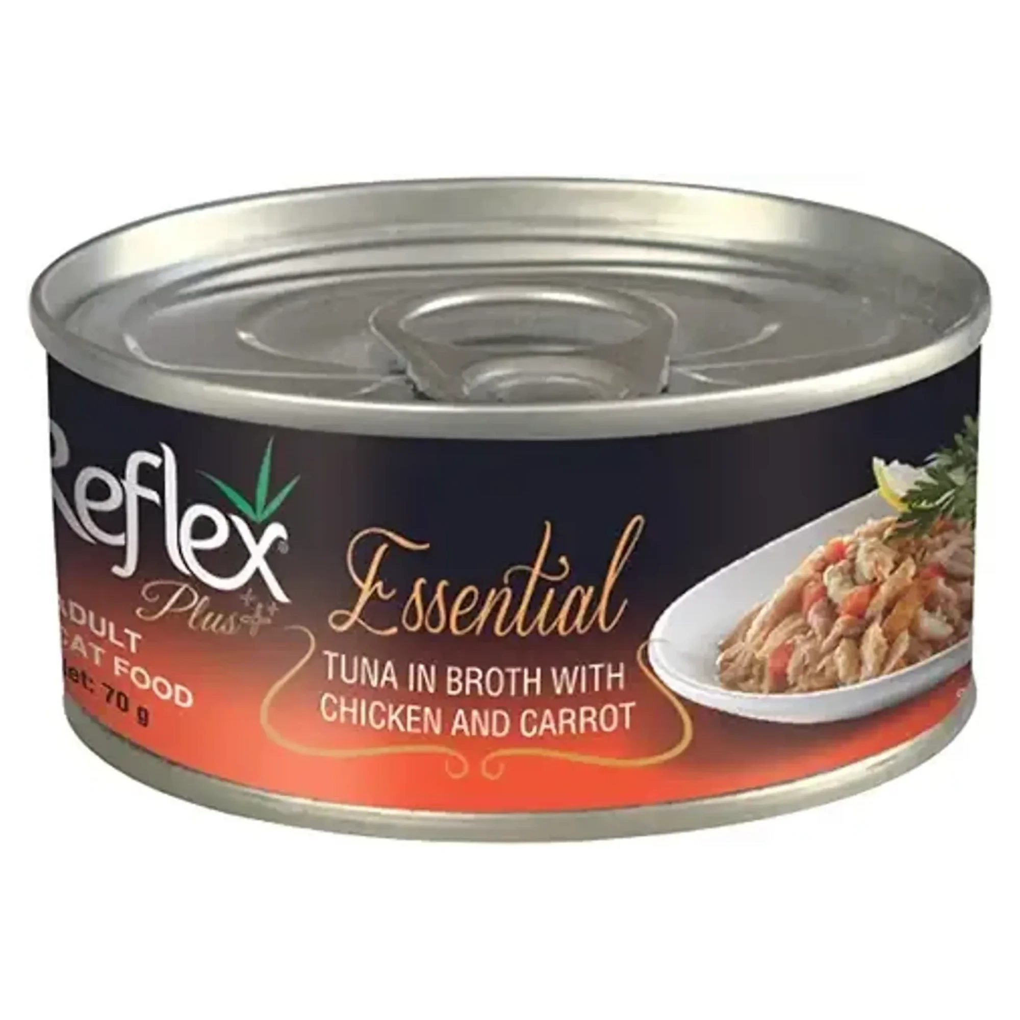 Reflex Plus Reflex Plus Essential Ton Balıklı & Tavuk & Havuçlu Et Suyu İçinde 70 G