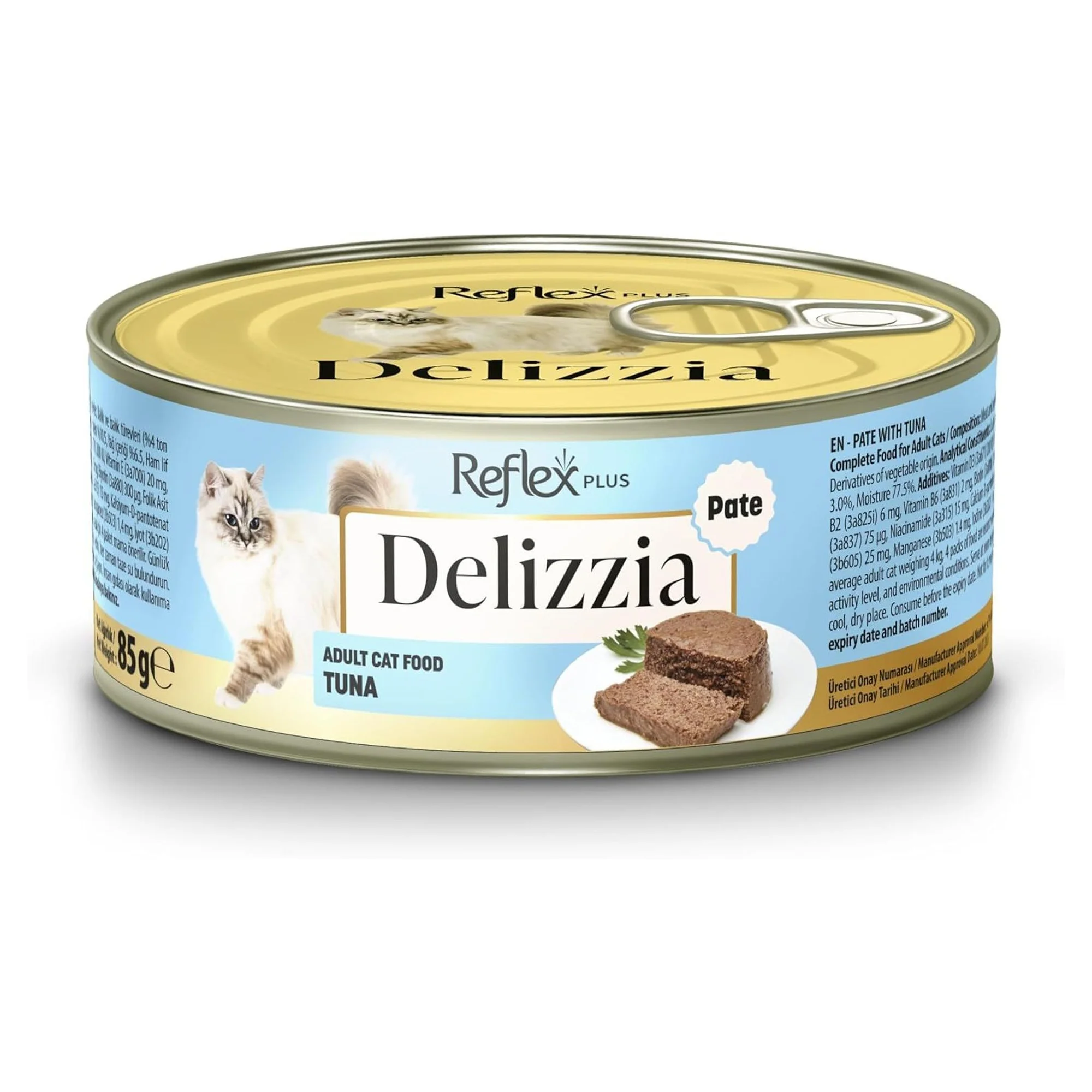 Reflex Plus Delizzia Kıyılmış Ton Balıklı Yetişkin Kedi Konservesi 85 G