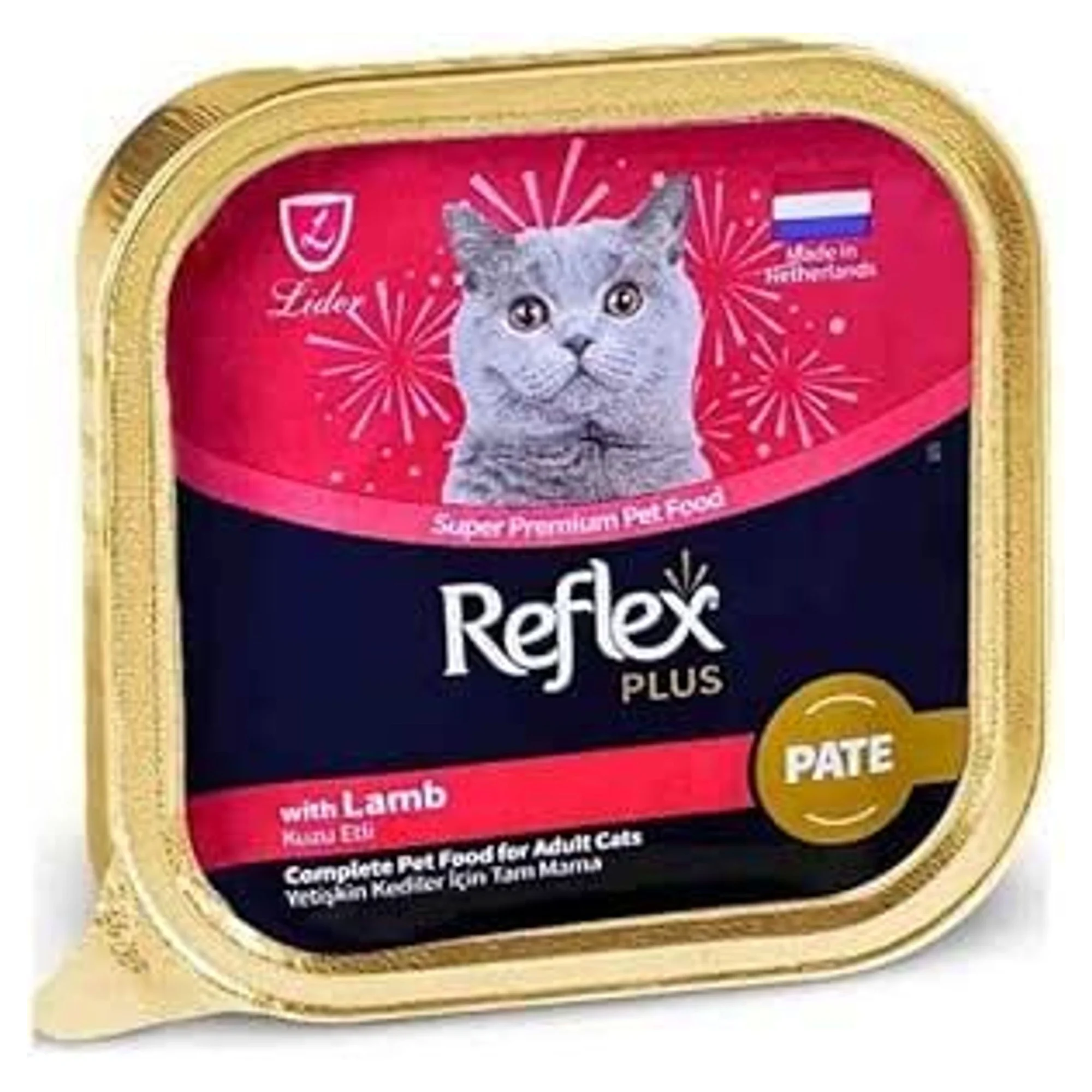 Reflex Plus Pate Kuzu Etli Yetişkin Kedi Maması 85 G