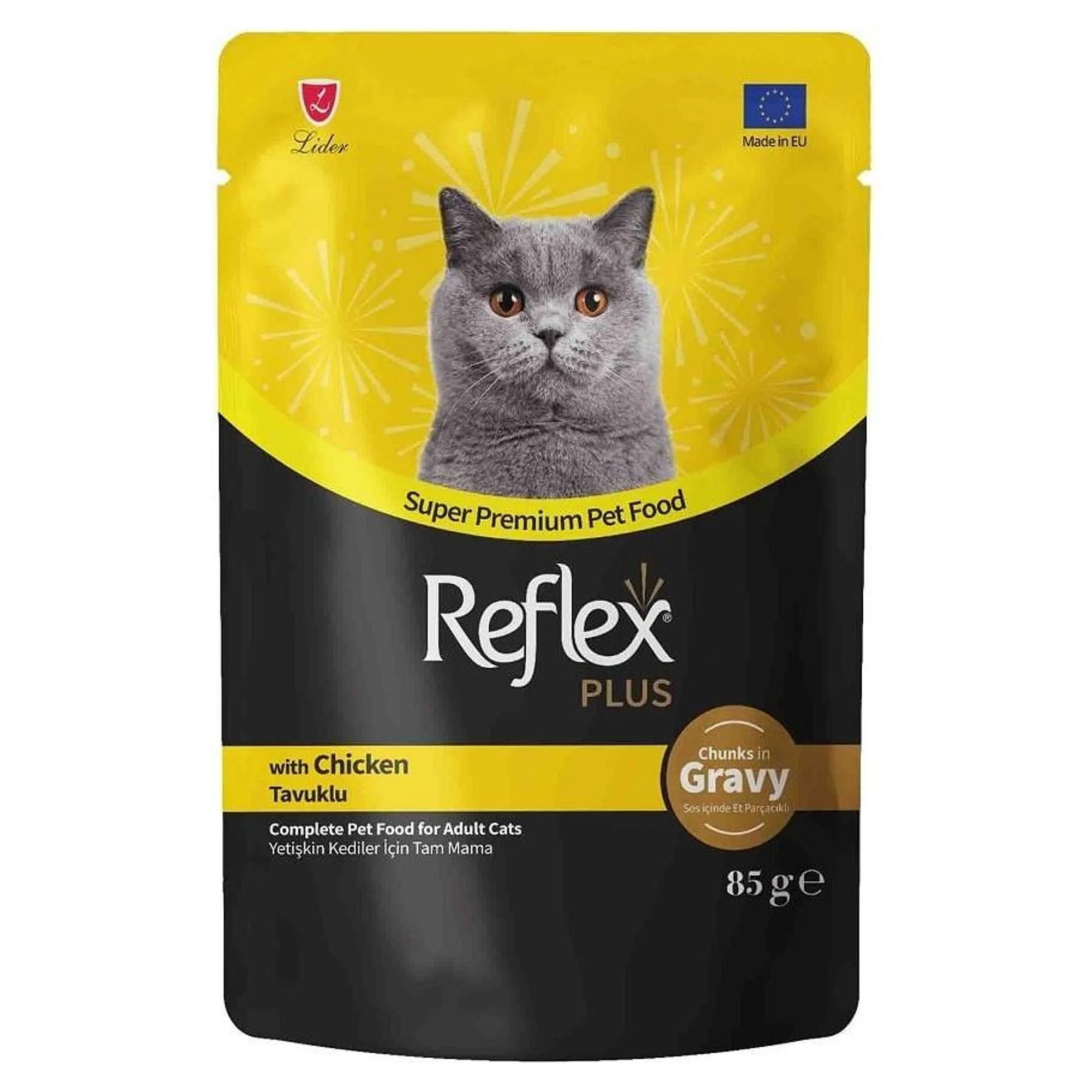 Reflex Plus Soslu Tavuk Etli Yetişkin Kedi Konservesi 85 G