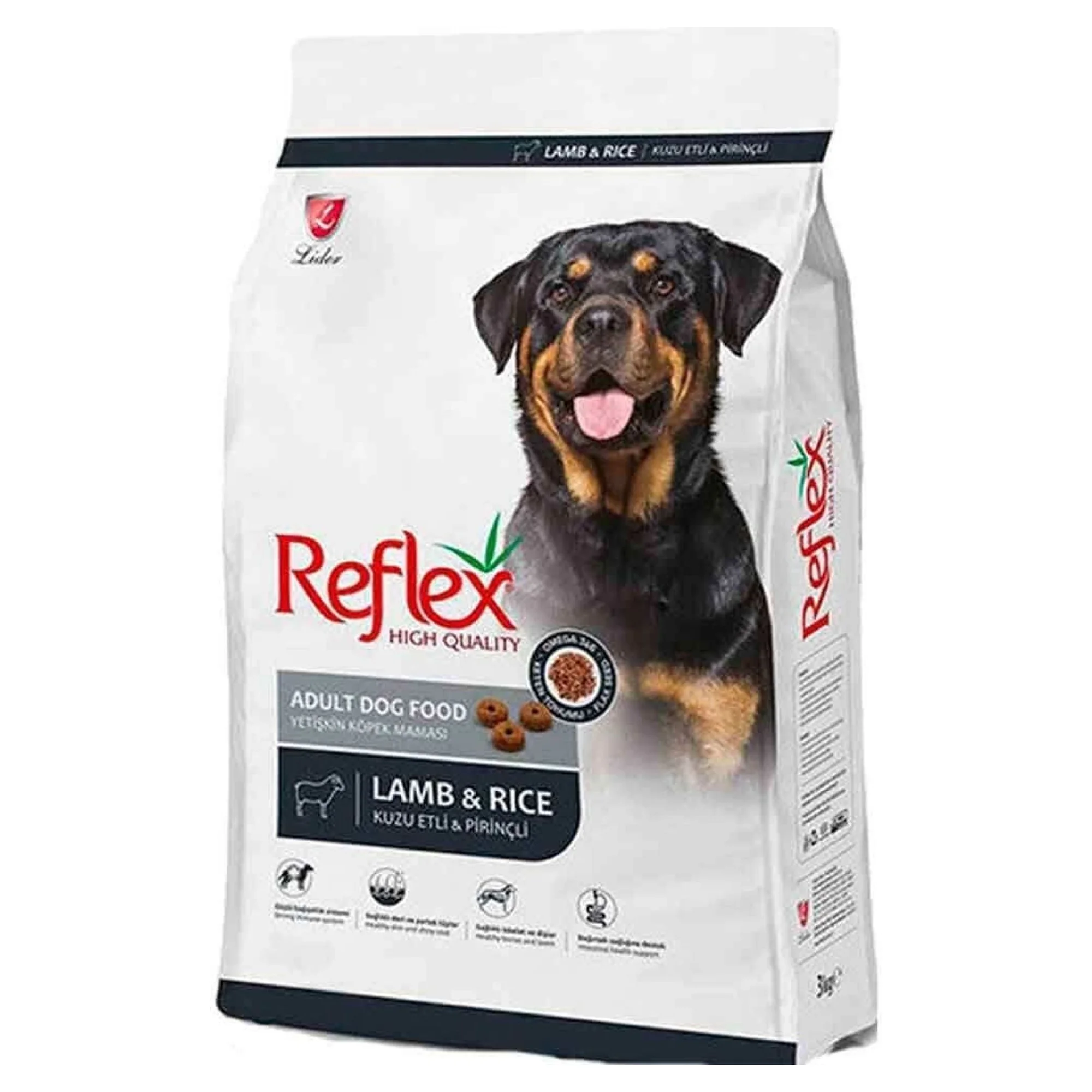 Reflex Reflex Lamb Rice Kuzu Etli ve Pirinçli Yetişkin Köpek Maması 15 Kg