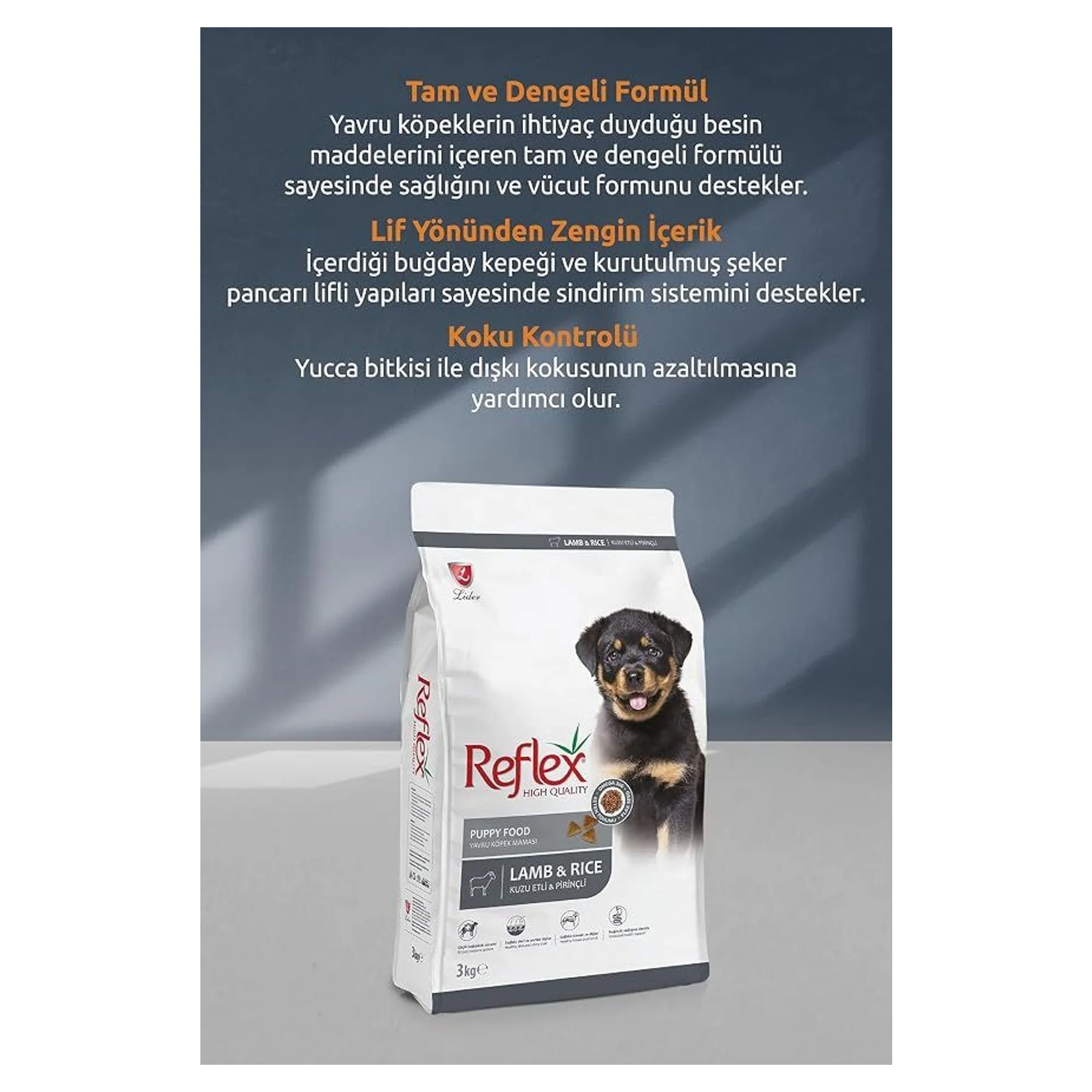 Reflex Puppy Lamb & Rice Yavru Köpek Maması 15 KG — Normal, 15.1 kg — Görsel 2