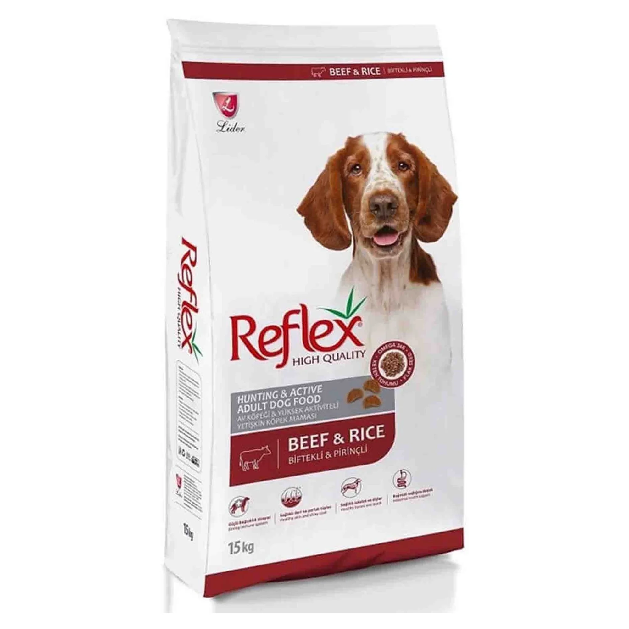 Reflex Reflex Biftekli & Pirinçli Yetişkin Köpek Maması 15 KG