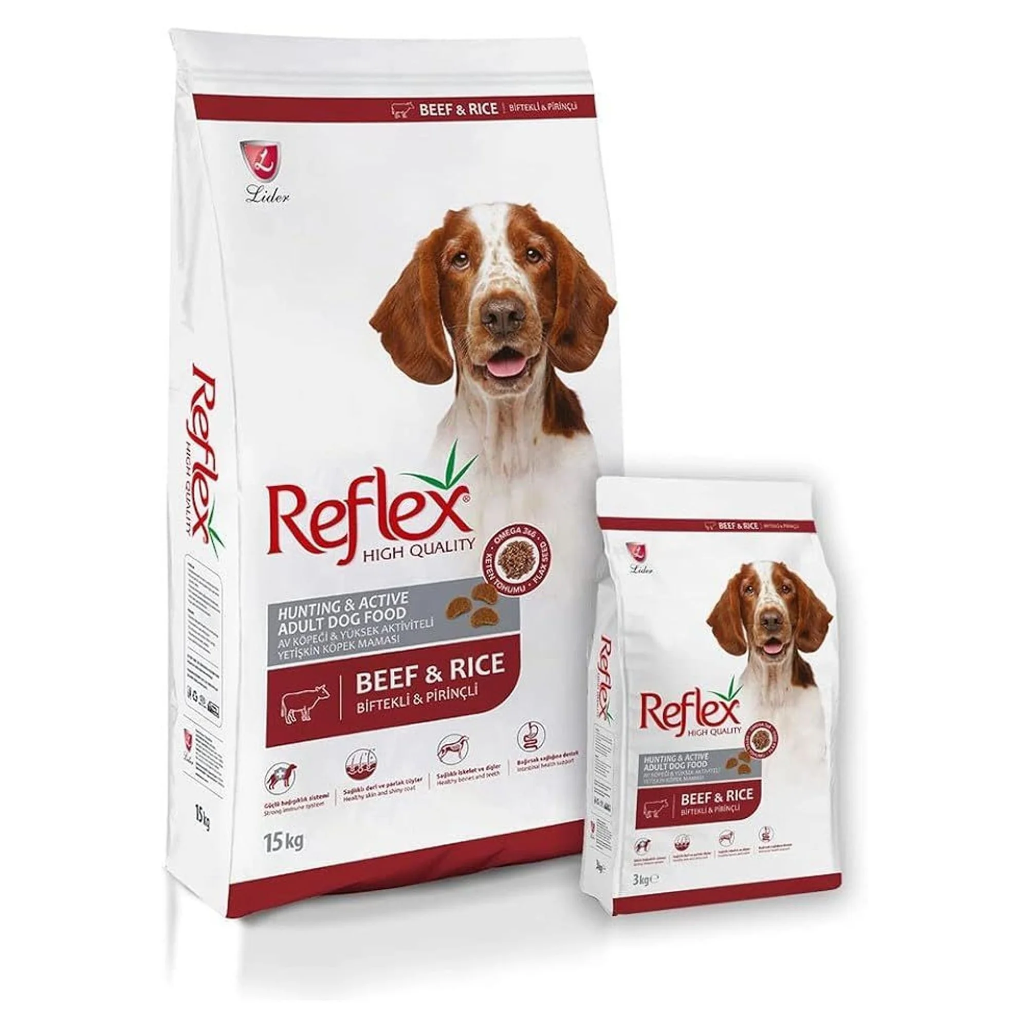 Reflex Biftekli & Pirinçli Yetişkin Köpek Maması 15 KG