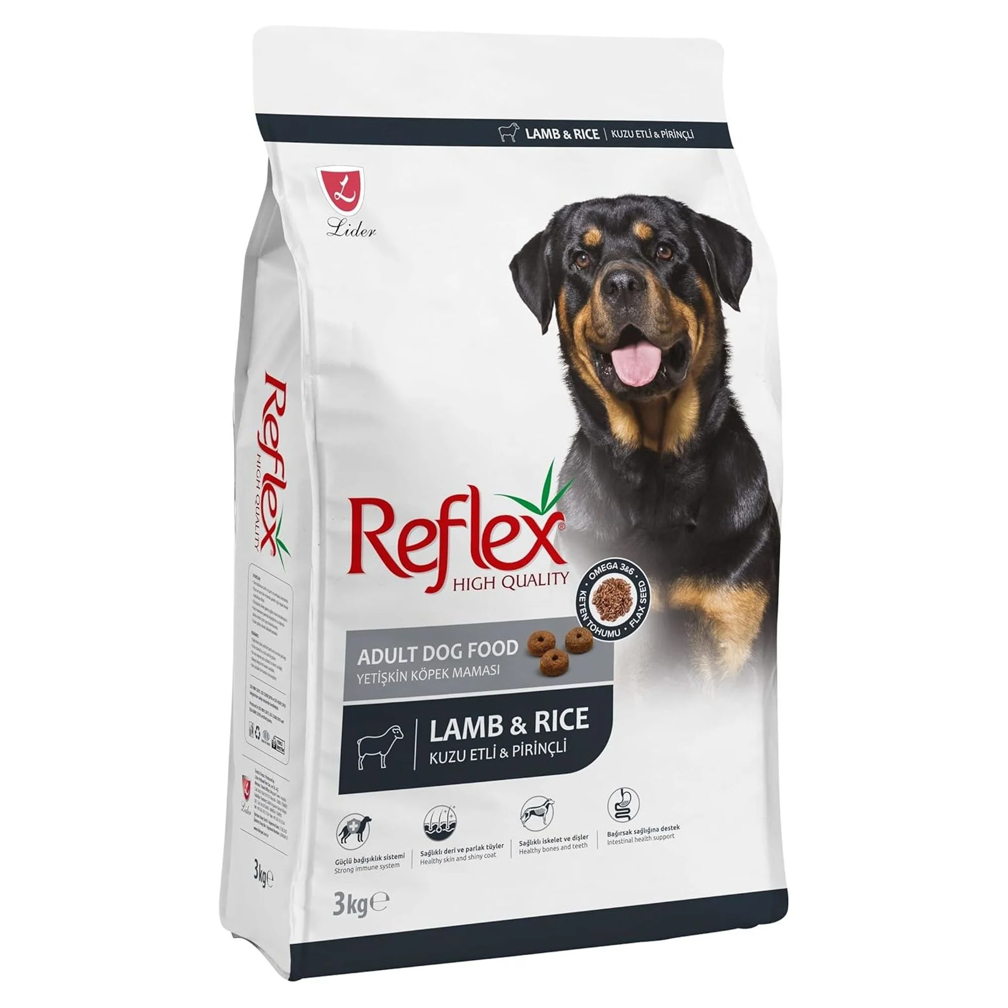 Reflex Reflex Kuzu Etli & Pirinçli Yetişkin Köpek Maması 3 KG