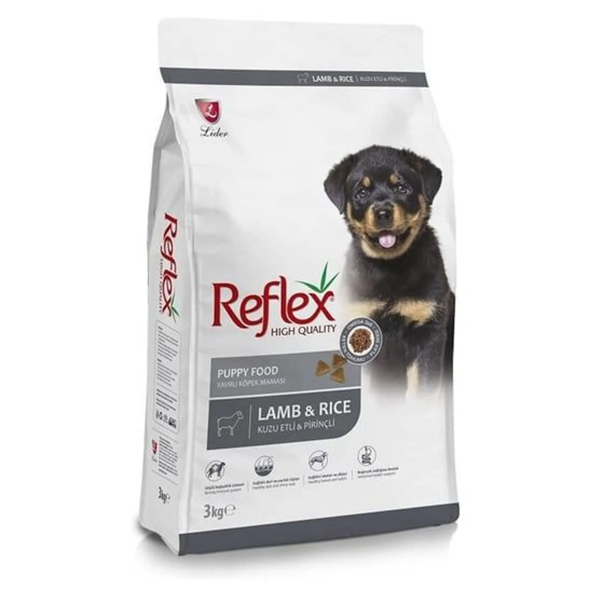 Reflex Reflex Kuzu Etli & Pirinçli Yavru Köpek Maması 3KG