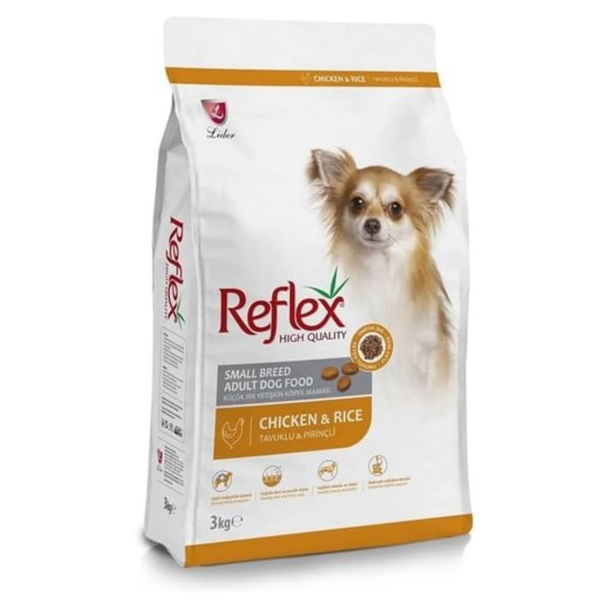 Reflex Reflex Küçük Irk Tavuklu & Pirinçli Yetişkin Köpek Maması 3KG