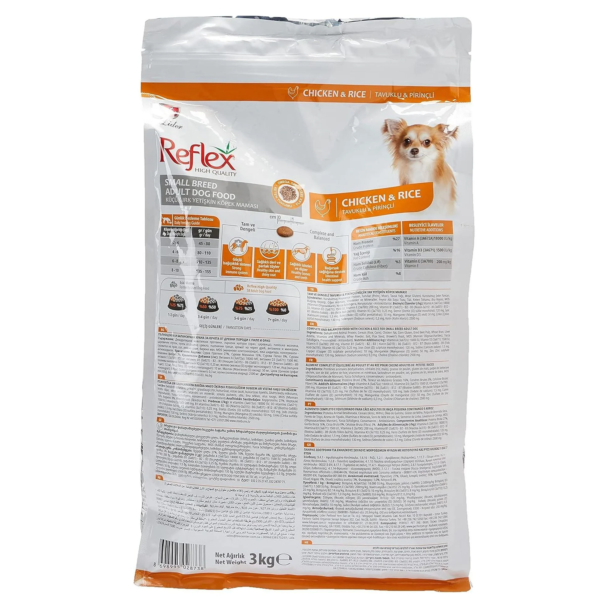 Reflex Küçük Irk Tavuklu & Pirinçli Yetişkin Köpek Maması 3KG — Normal — Görsel 2
