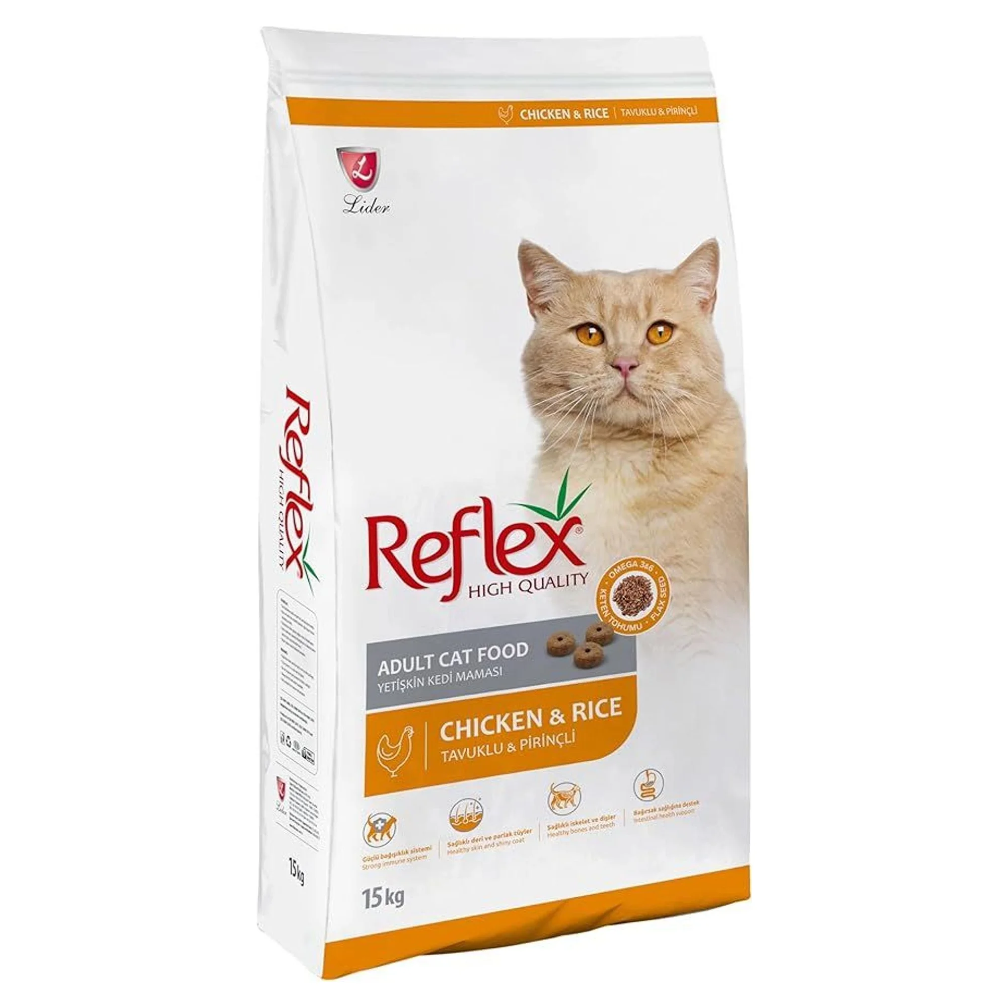 Reflex Tavuk & Rice Yetişkin Kedi Mamasi 15 KG