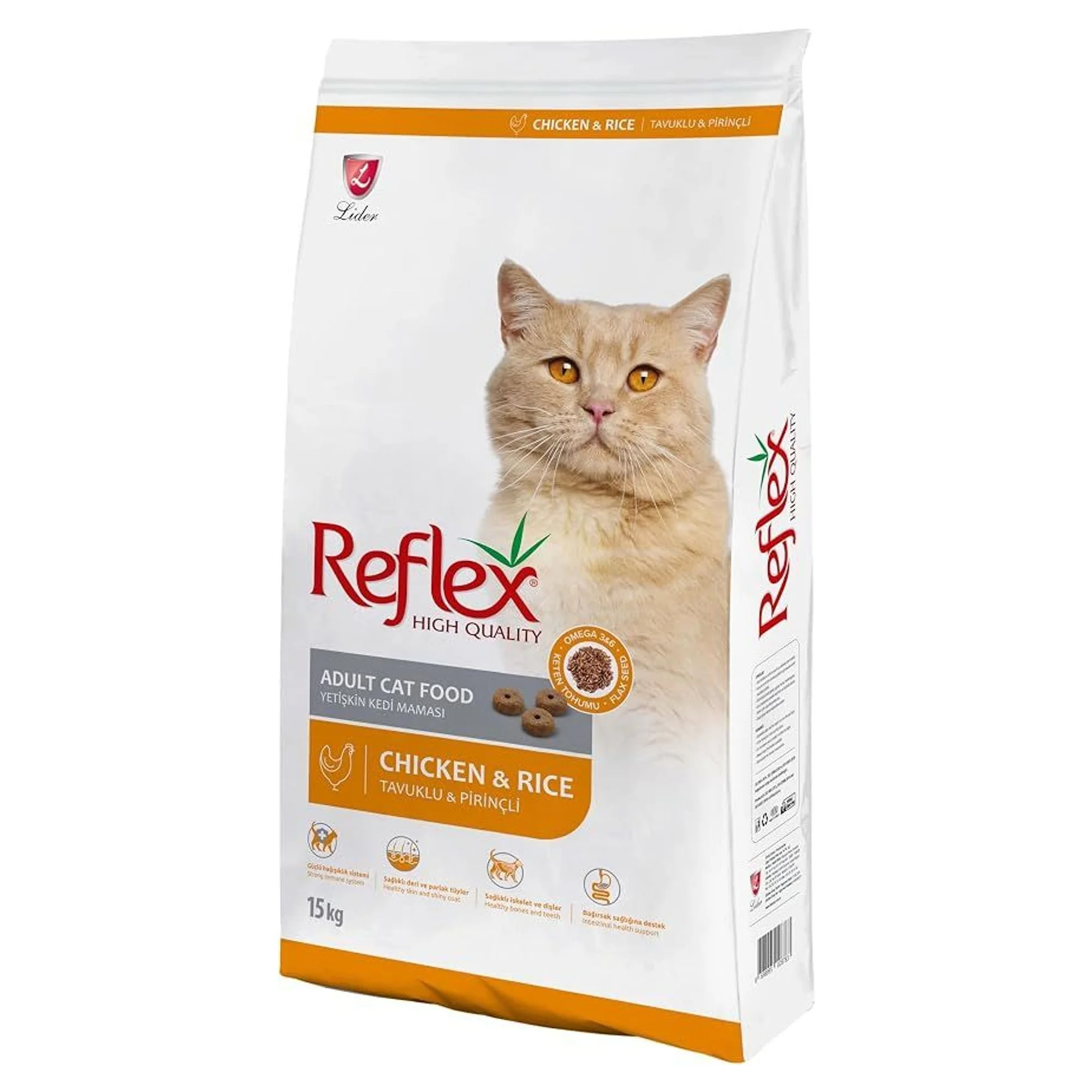 Reflex Tavuk & Rice Yetişkin Kedi Mamasi 15 KG — Normal, 15.1 kg — Görsel 2
