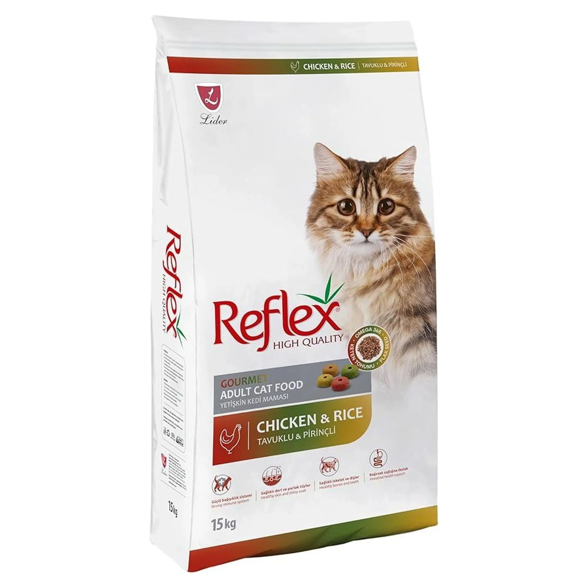 Reflex Tavuklu Ve Pirinçli Gourmet Yetişkin Kedi Maması 15 KG
