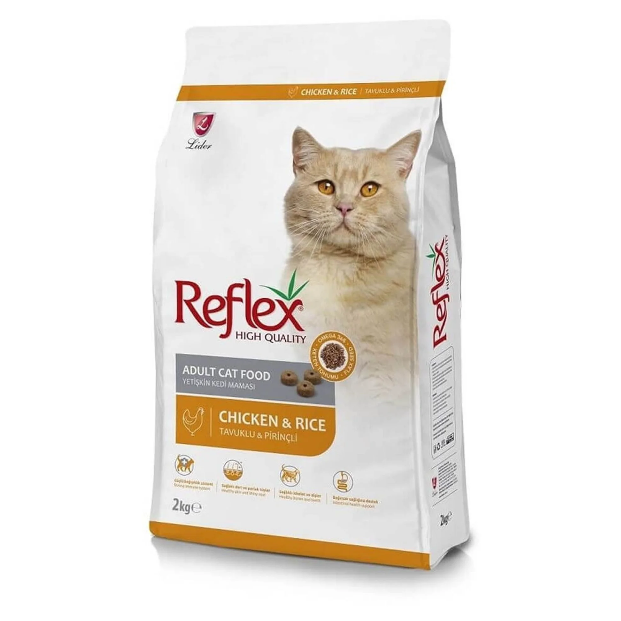 Reflex Reflex Tavuklu ve Pirinçli Yetişkin Kedi Maması 2KG