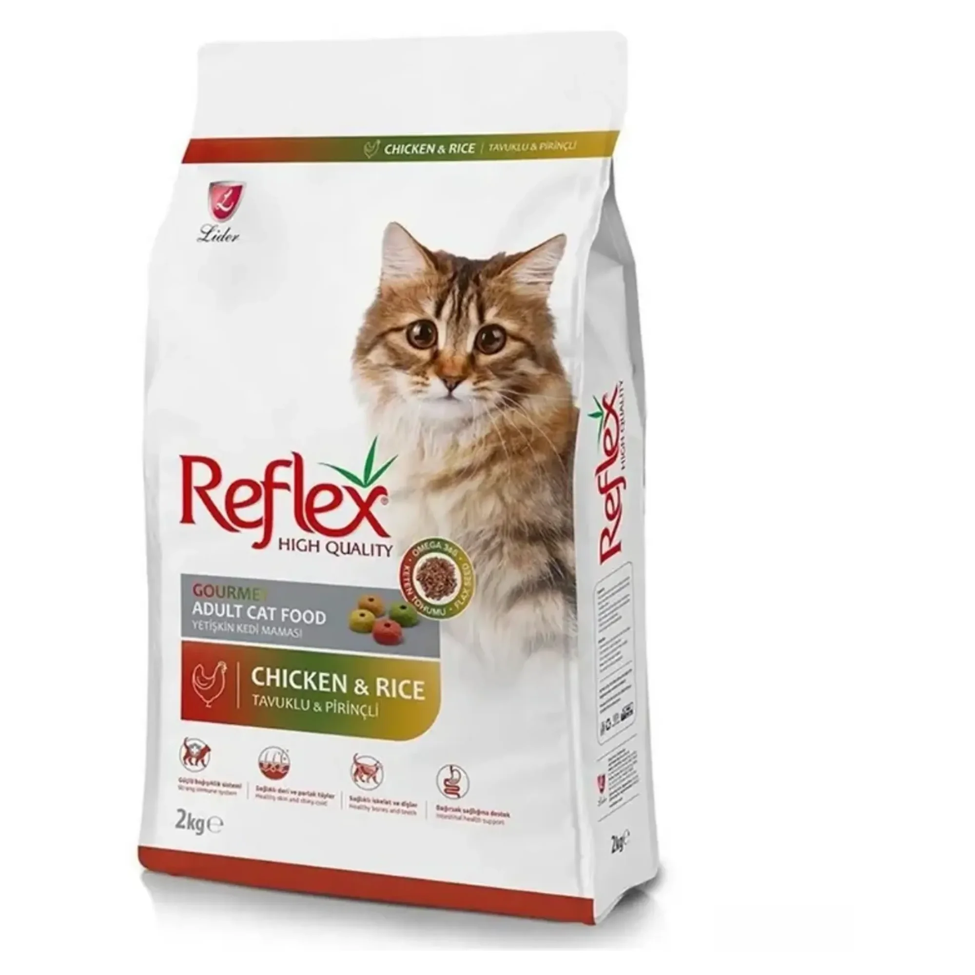 Reflex Gourmet Tavuklu ve Pirinçli Yetişkin Kedi Maması 2KG