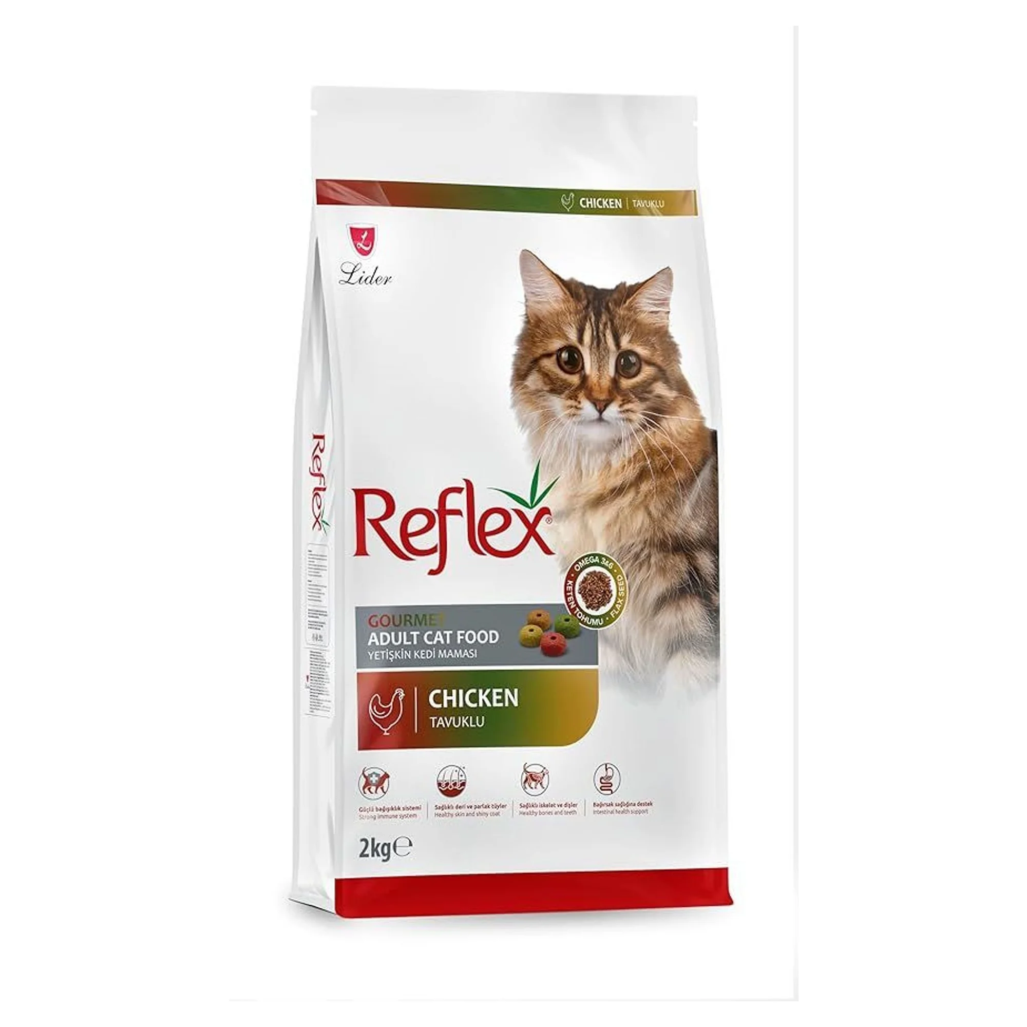 Reflex Gourmet Tavuklu ve Pirinçli Yetişkin Kedi Maması 2KG