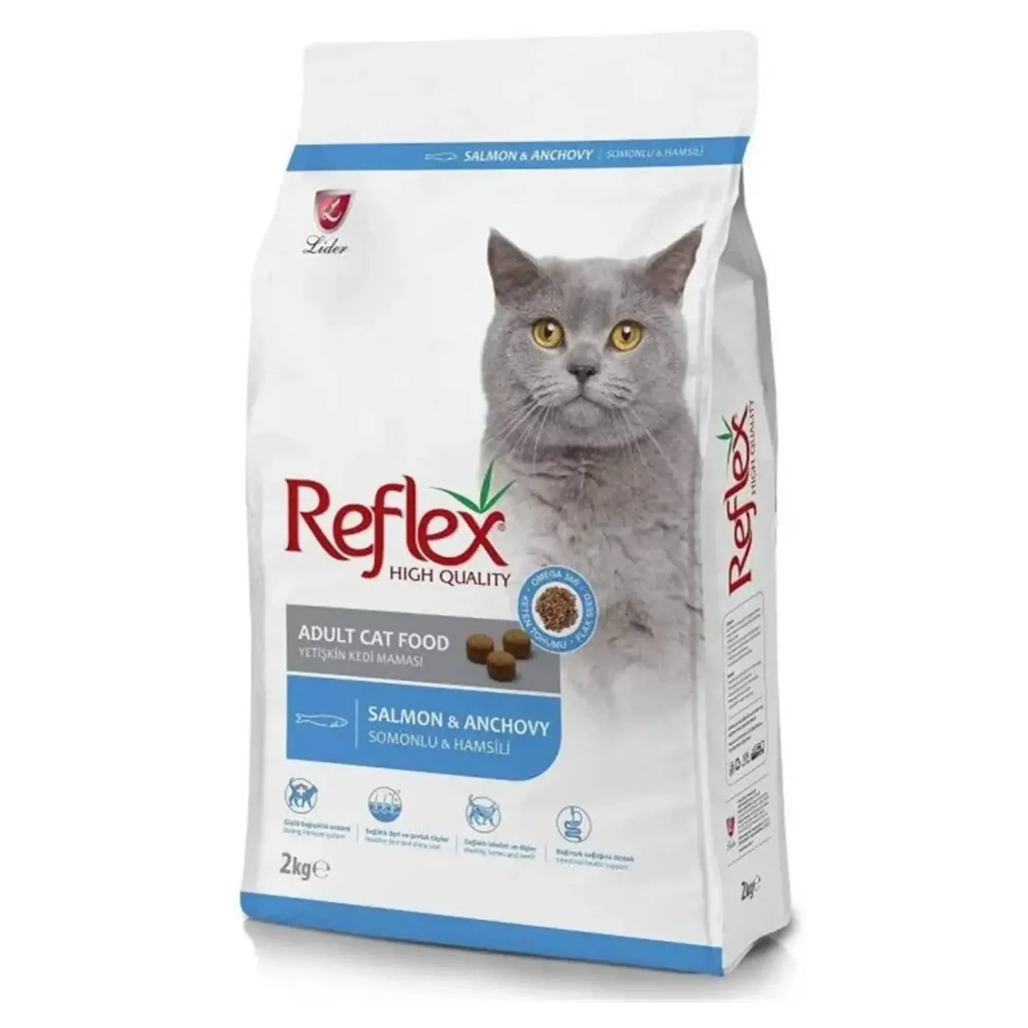 Reflex Reflex Somonlu & Hamsili Yetişkin Kedi Maması 2KG
