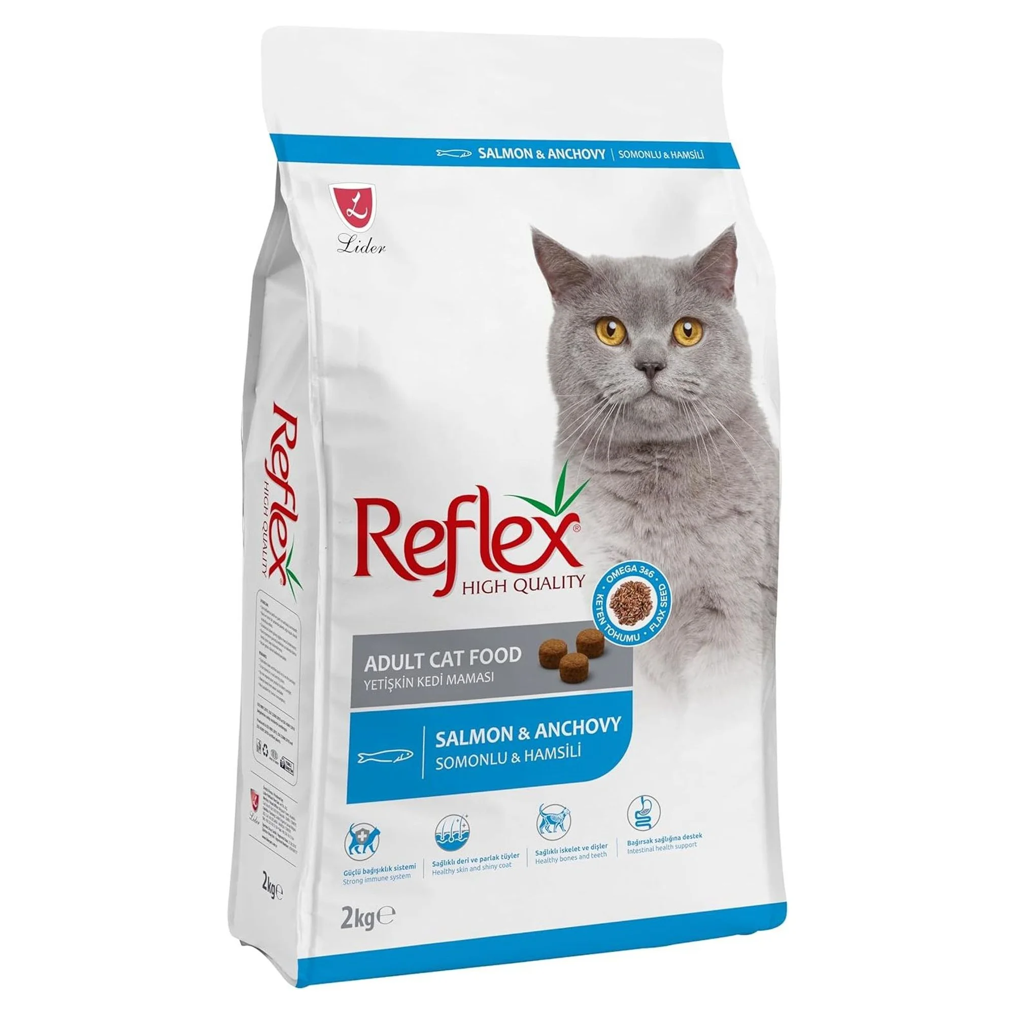 Reflex Somonlu & Hamsili Yetişkin Kedi Maması 2KG