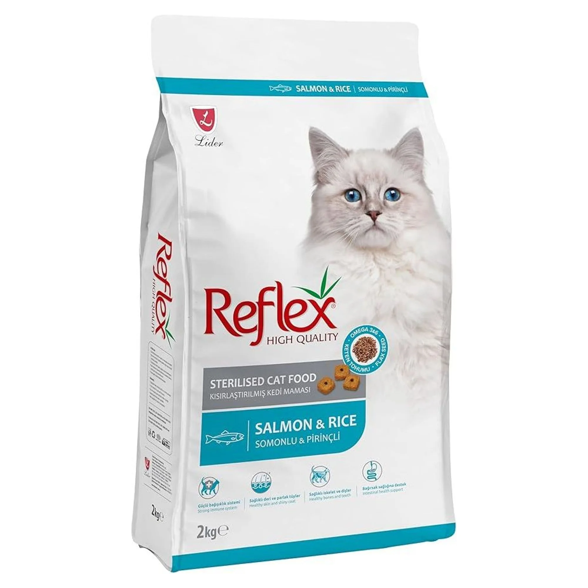 Reflex Kısırlaştırılmış Somonlu & Pirinçli Kedi Maması 2KG