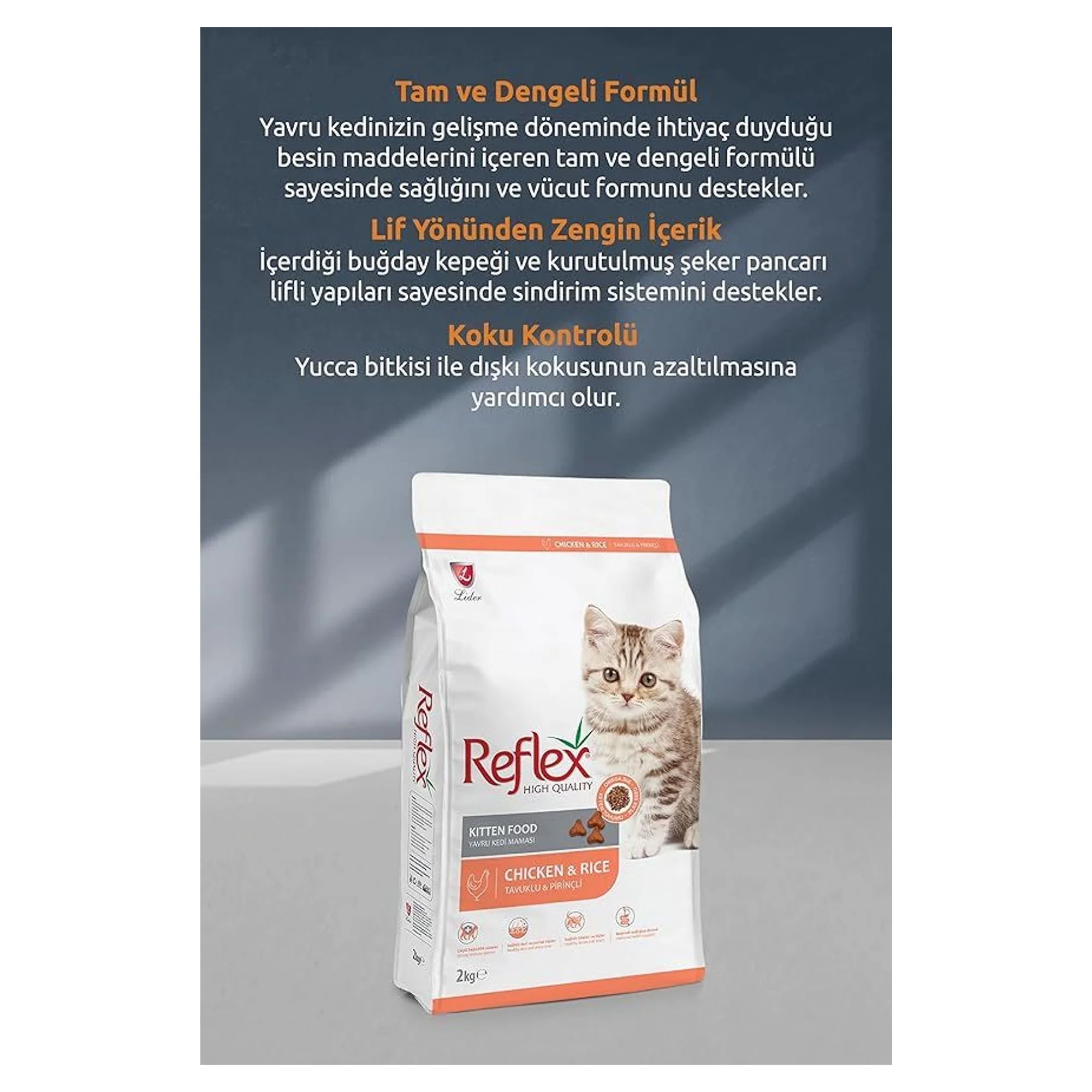 Reflex Tavuklu & Pirinçli Yavru Kedi Maması 2KG — Normal — Görsel 3
