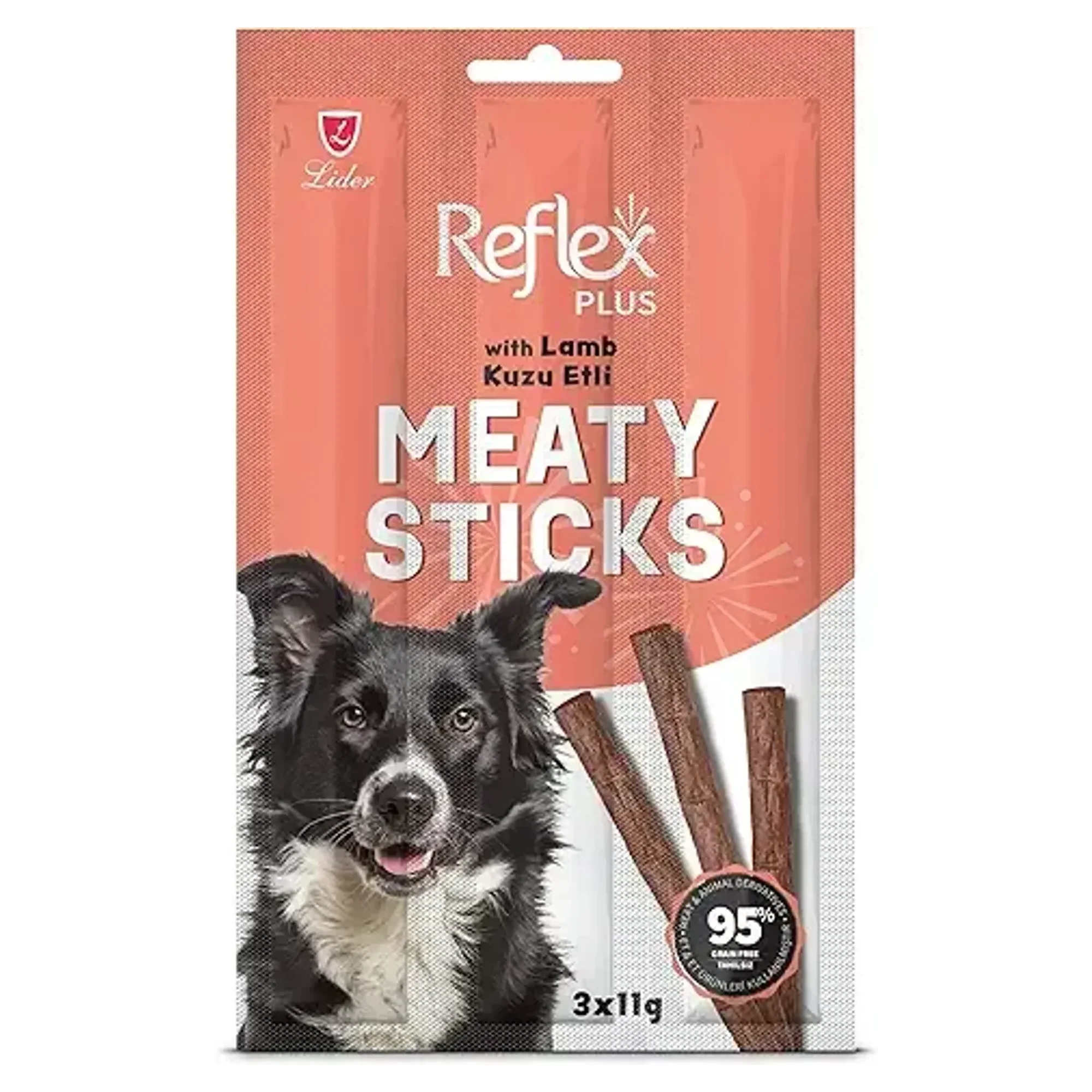 Reflex Plus Kuzu Etli Çubuk Yetişkin Köpek Ödül Maması 3*11G