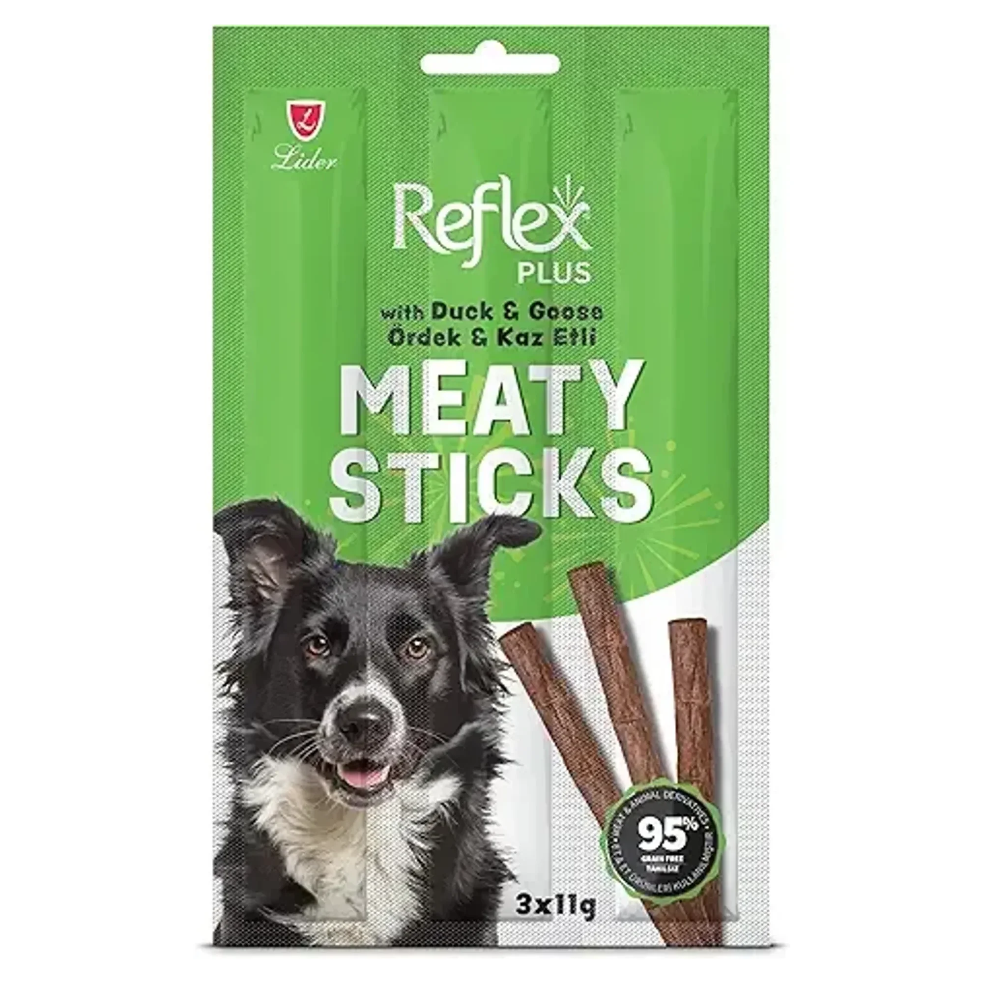 Reflex Plus Ördek Ve Kaz Etli Çubuk Yetişkin Köpek Ödül Maması 3*11G