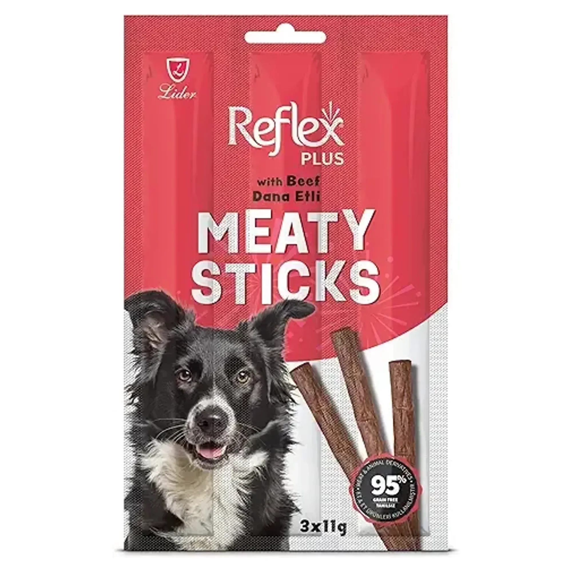 Reflex Plus Biftekli Yetişkin Çubuk Yetişkin Köpek Ödül Maması 3*11G