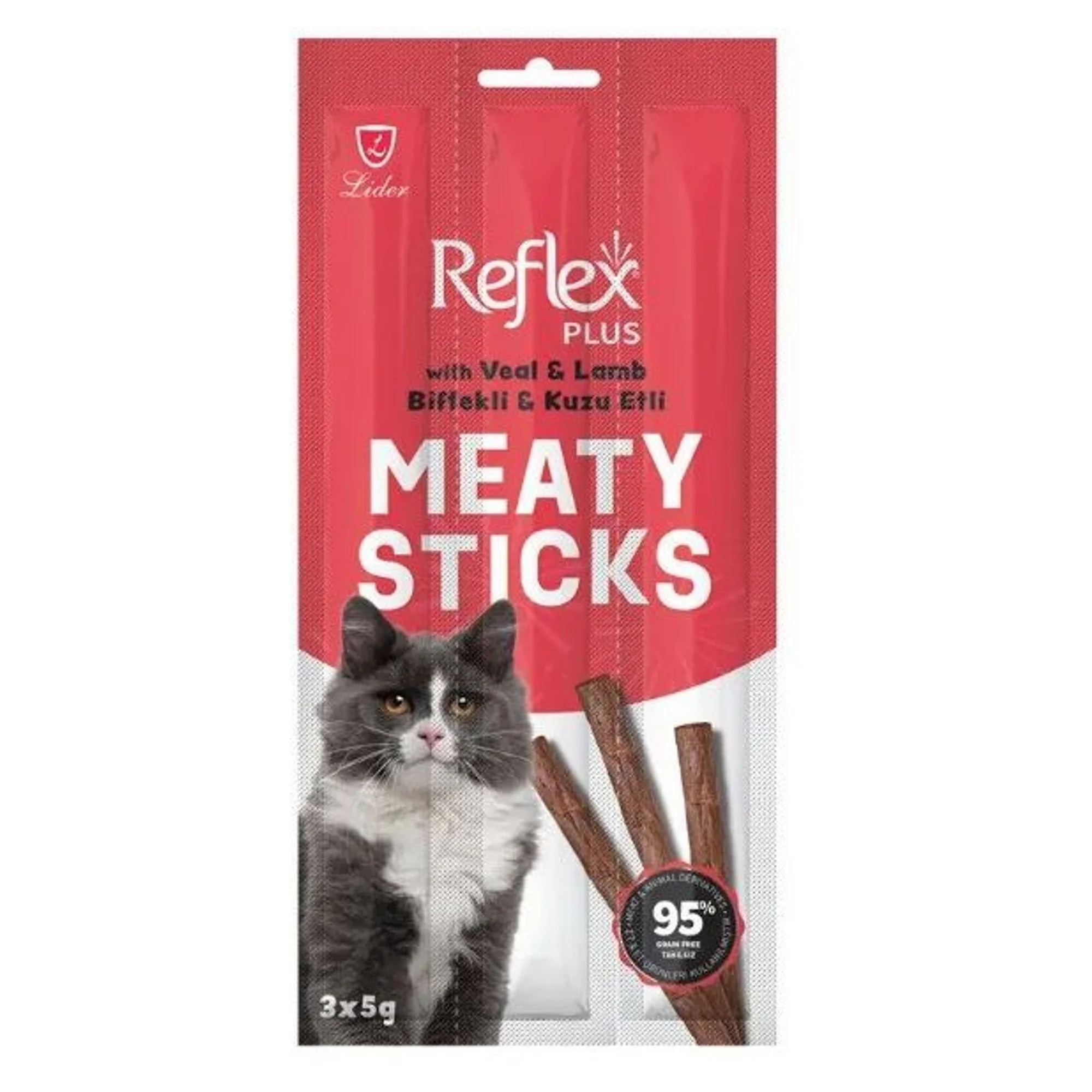 Reflex Plus Kedi Ödül Sticks Biftek 3*5G