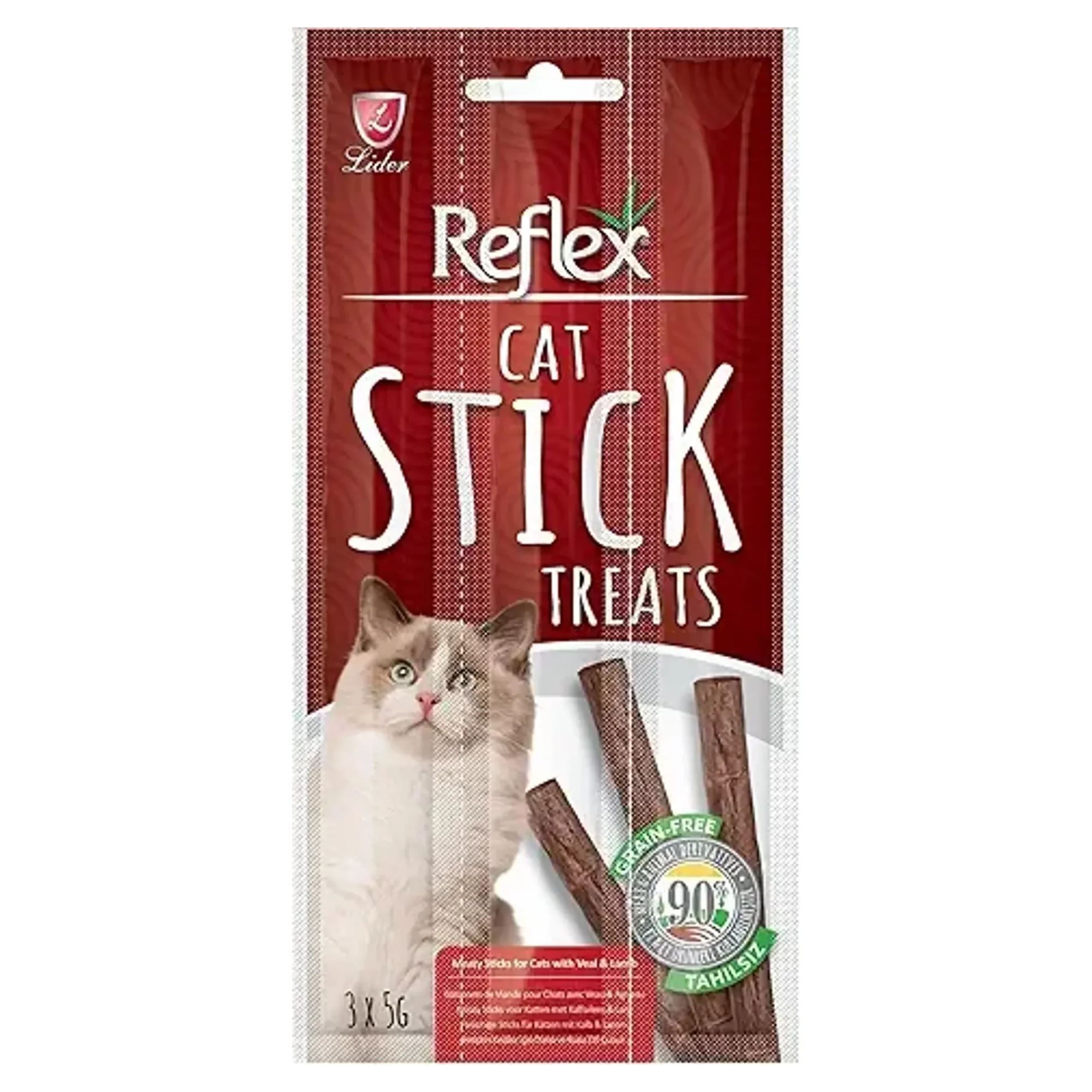 Reflex Plus Biftekli Ve Kuzu Çubuk Etli Yetişkin Kedi Ödül Maması 3*5G