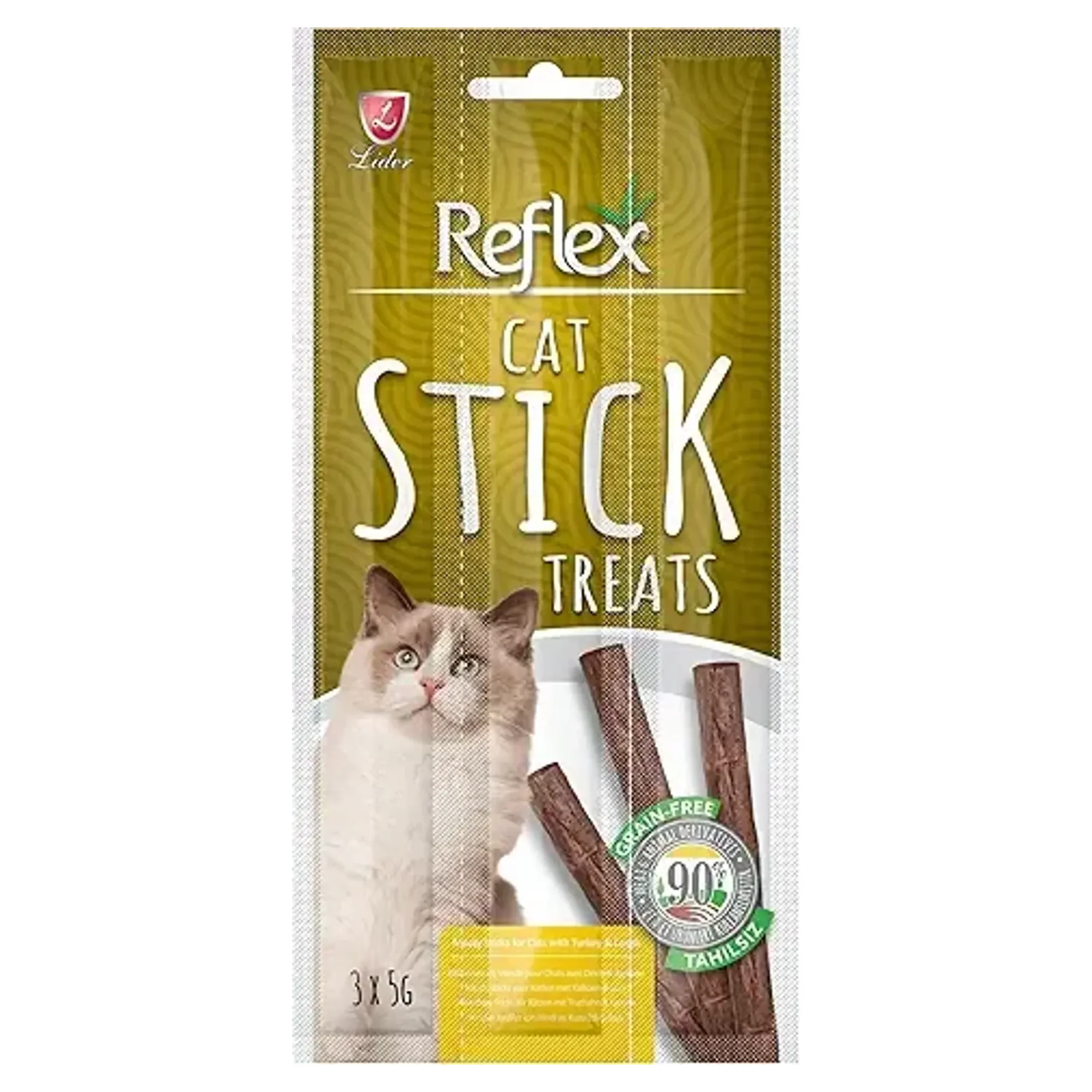 Reflex Plus Hindi Ve Kuzu Etli Çubuk Yetişkin Kedi Ödül Maması 3*5G
