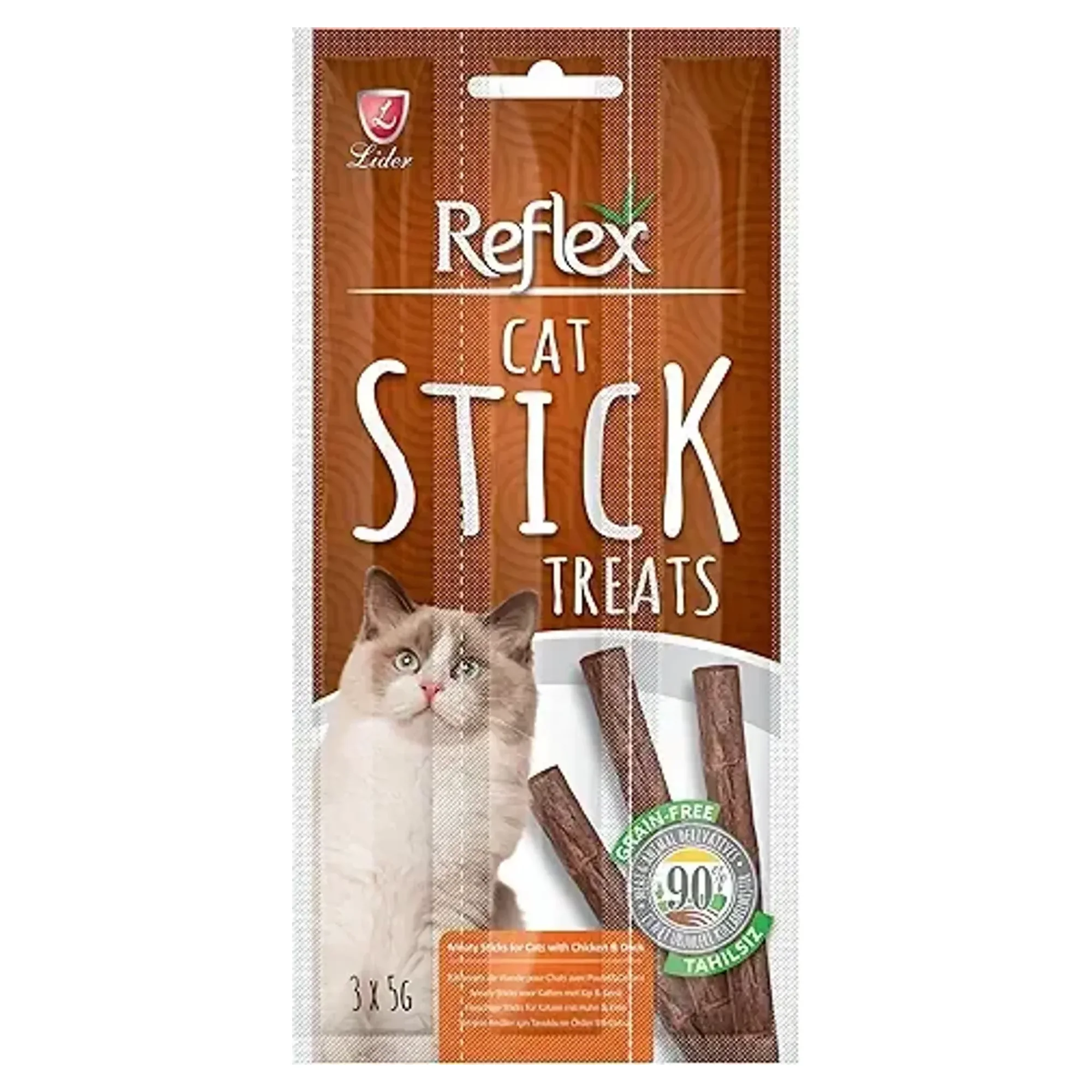 Reflex Plus Tavuklu Ve Ördek Etli Çubuk Yetişkin Kedi Ödül Maması 35*5G