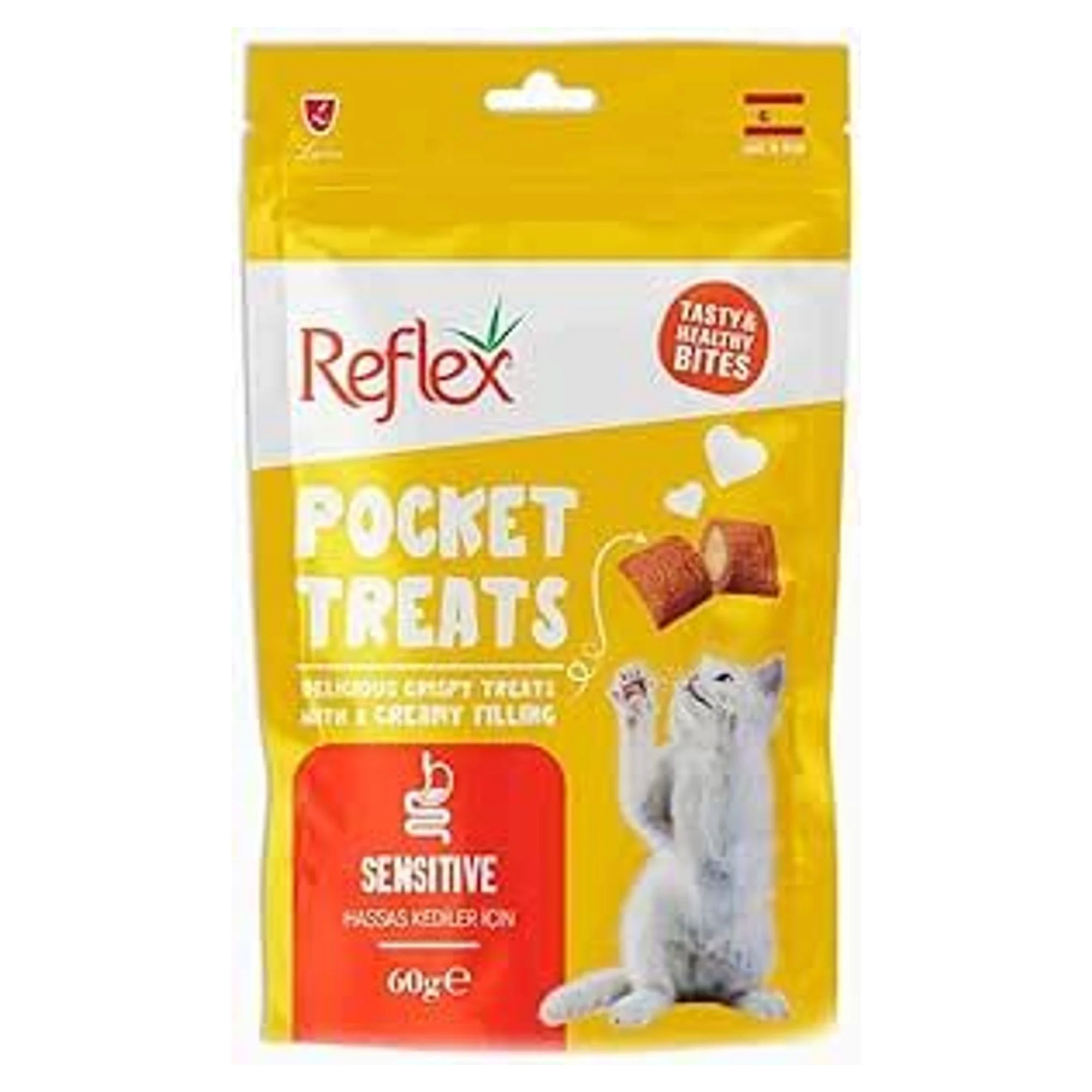 Reflex Reflex Pocket Treats Sensitive Hassas Kedi Ödül Maması 60 G